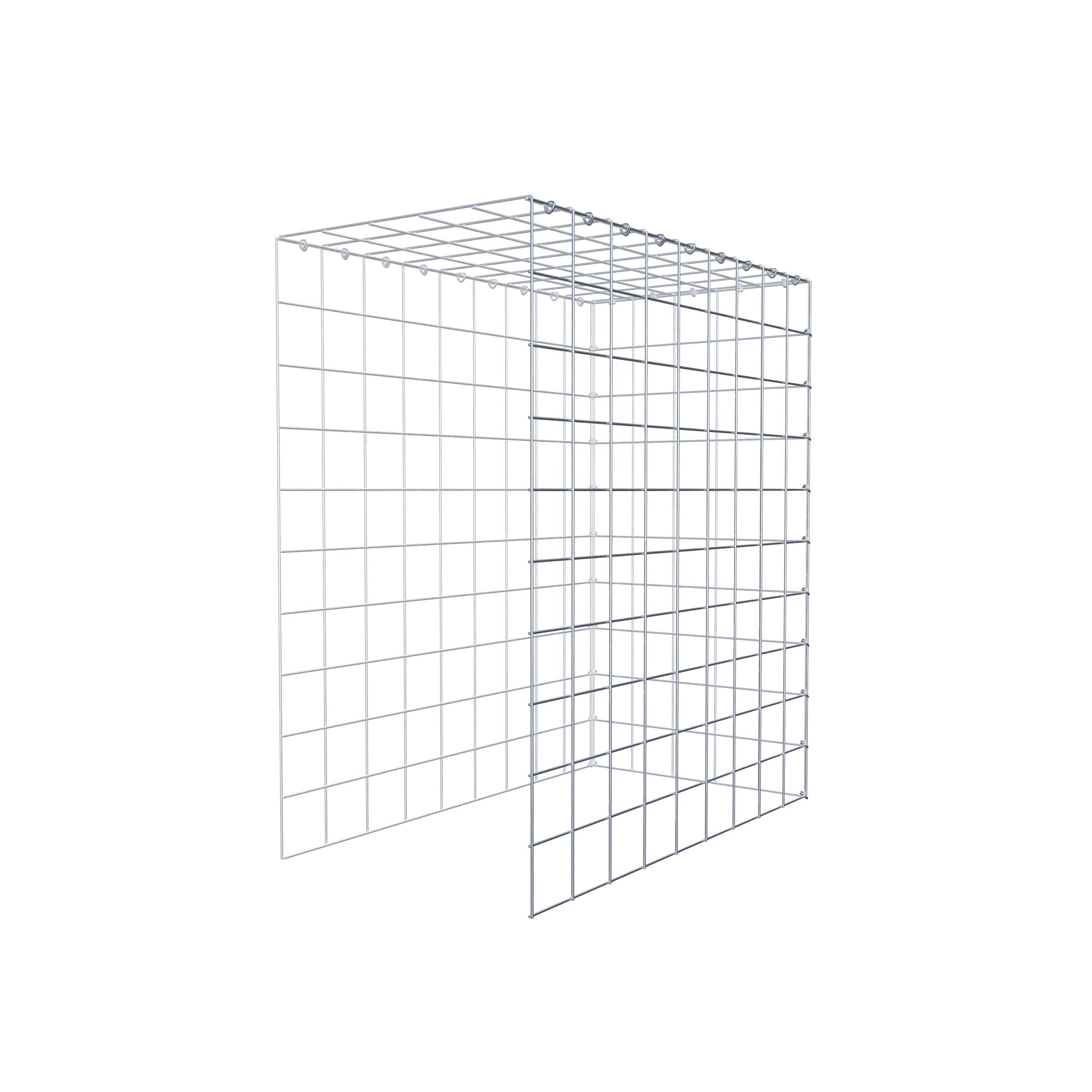 Mounted gabion type 4 100 cm x 90 cm x 50 cm (L x H x D), mesh size 10 cm x 10 cm, C-ring