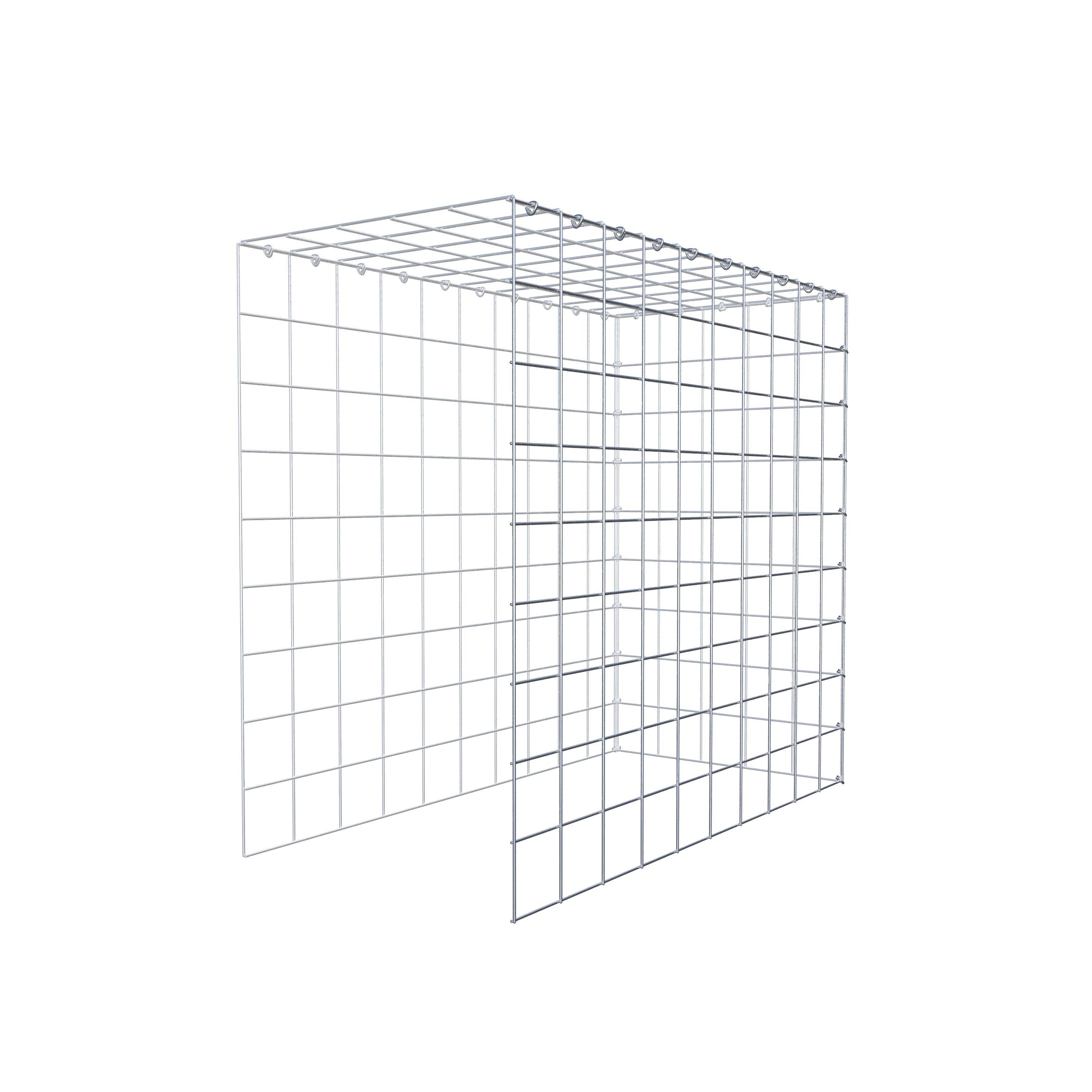 Mounted gabion type 4 100 cm x 90 cm x 50 cm (L x H x D), mesh size 10 cm x 10 cm, C-ring