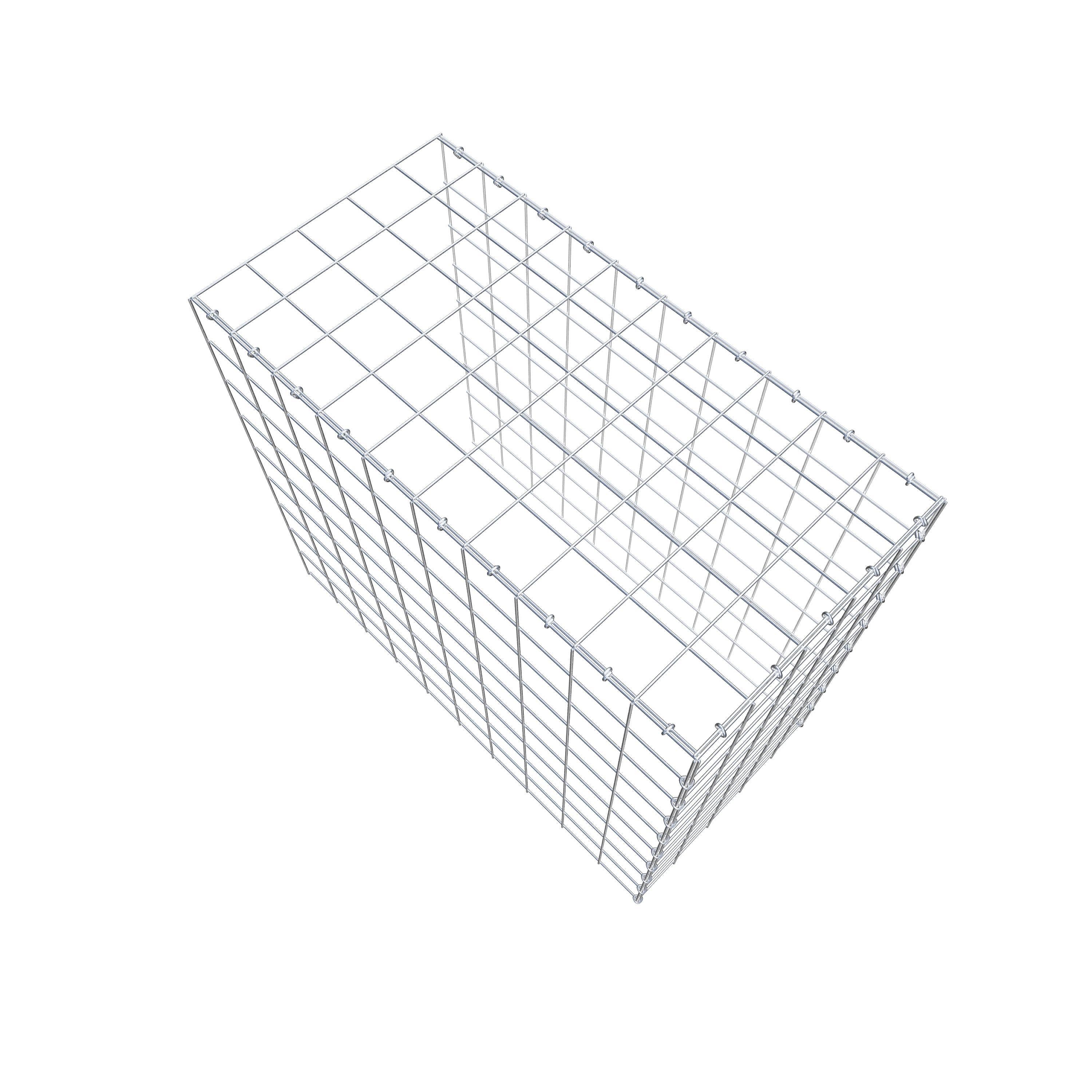 Mounted gabion type 4 100 cm x 90 cm x 50 cm (L x H x D), mesh size 10 cm x 10 cm, C-ring