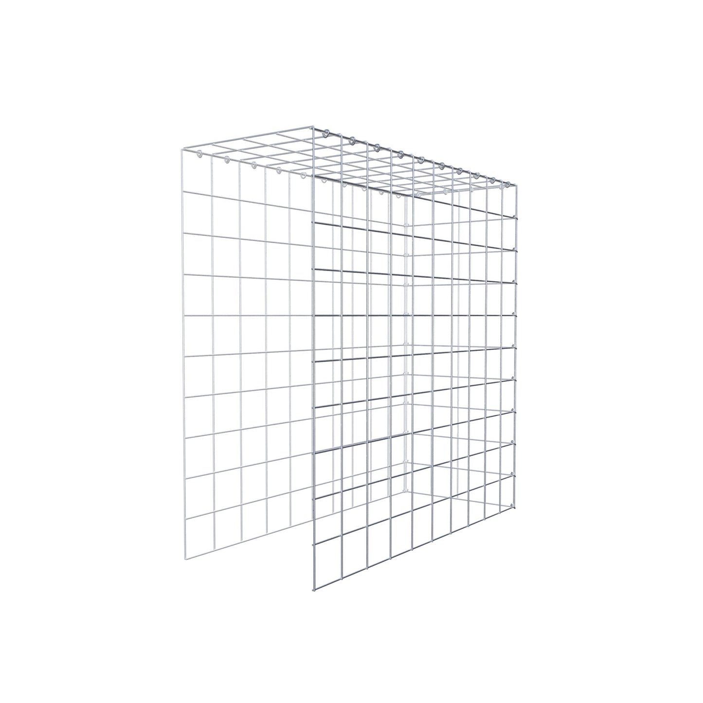 Extra gabion typ 4 100 cm x 100 cm x 40 cm (L x H x D), maskstorlek 10 cm x 10 cm, C-ring