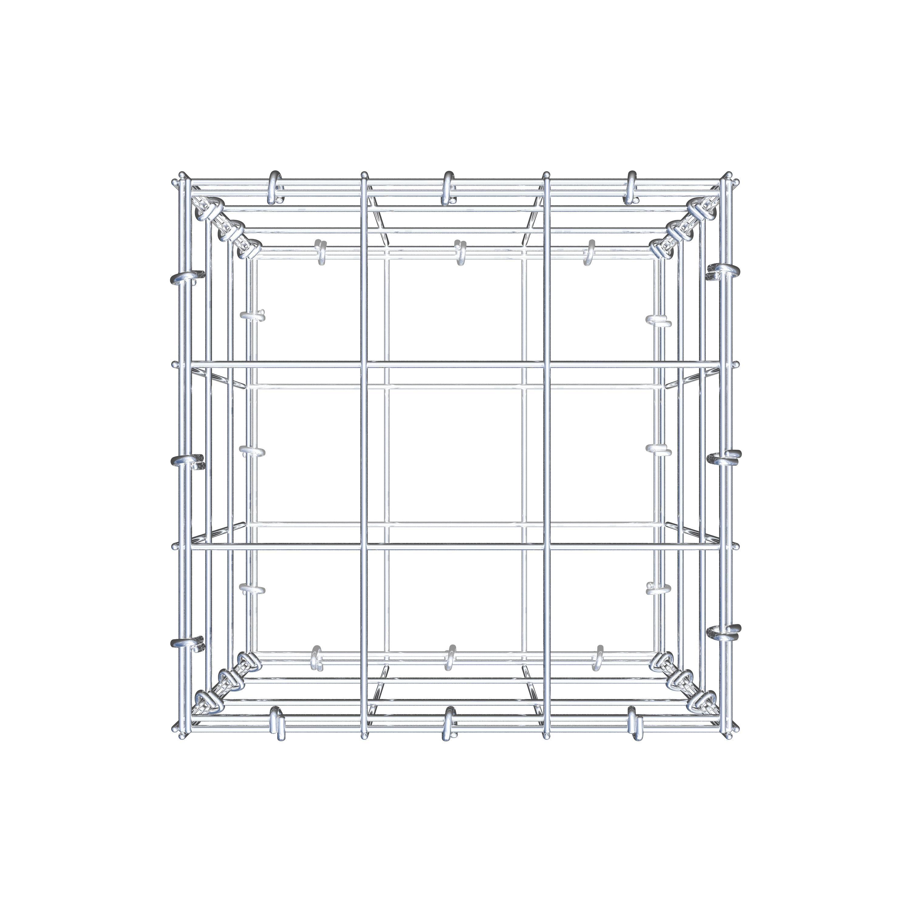 Gabione 30 cm x 30 cm x 30 cm (L x H x T), Maschenweite 10 cm x 10 cm, C-Ring