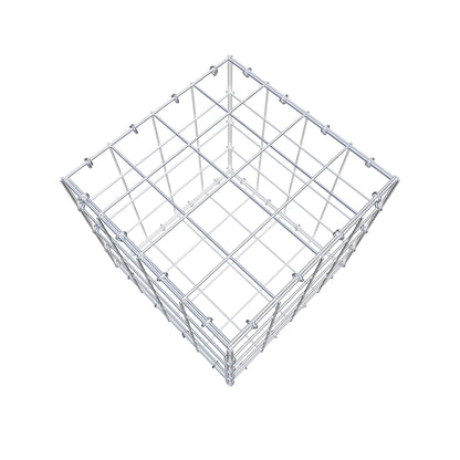Gabion 40 cm x 40 cm x 40 cm (L x H x P), mailles 10 cm x 10 cm, anneau en C