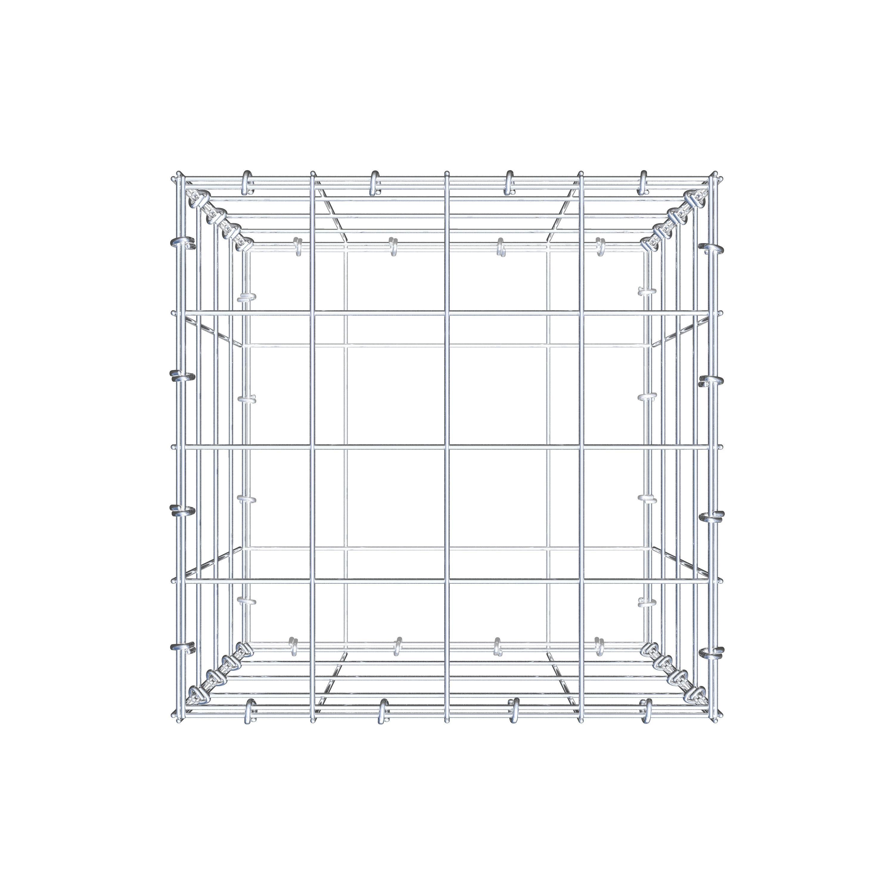 Gabion 40 cm x 40 cm x 40 cm (L x H x D), mesh size 10 cm x 10 cm, C-ring