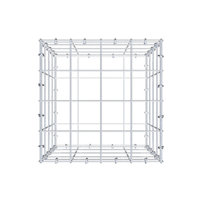 Gabion 40 cm x 40 cm x 40 cm (L x H x P), mailles 10 cm x 10 cm, anneau en C