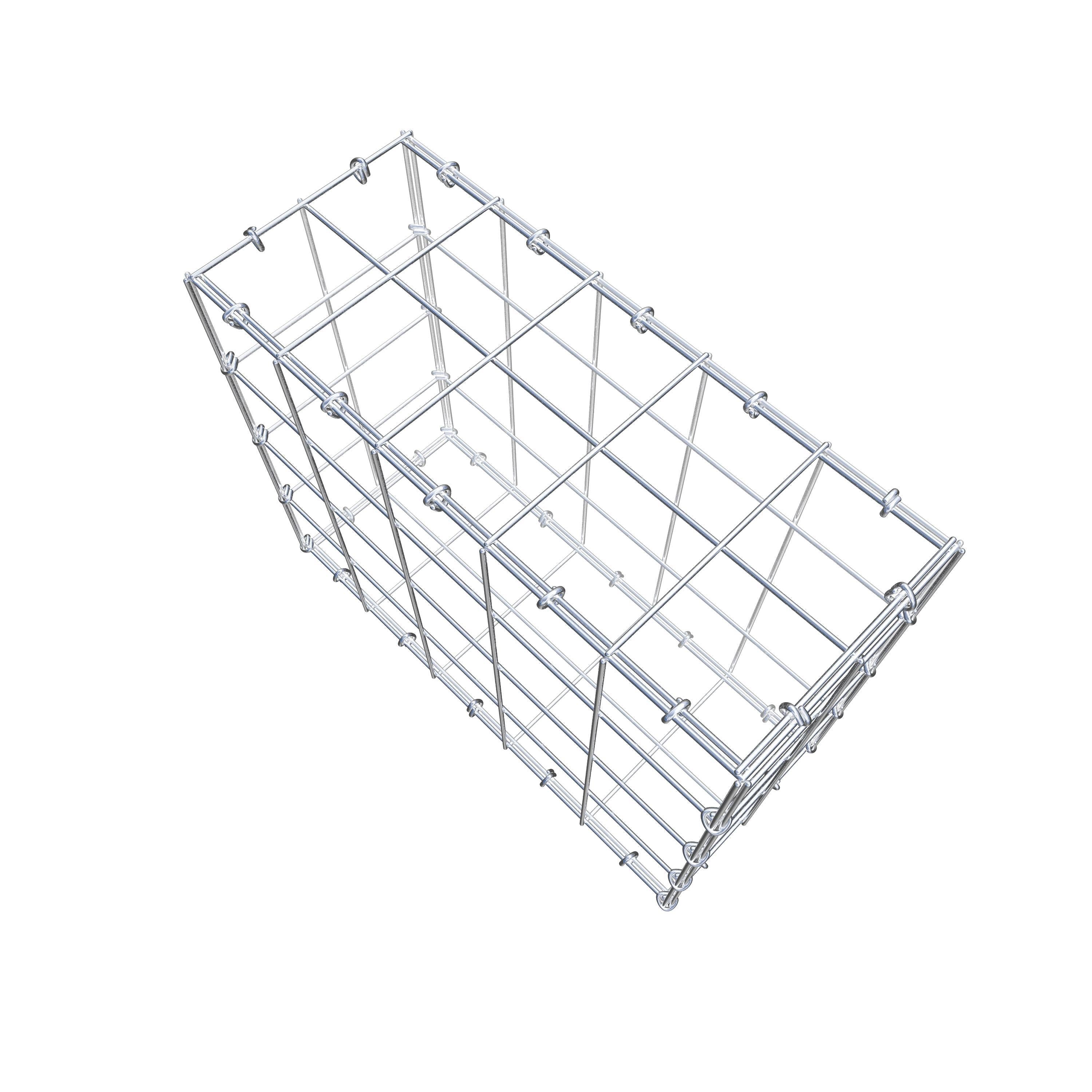 Gabion 50 cm x 40 cm x 20 cm (L x H x D), mesh size 10 cm x 10 cm, C-ring