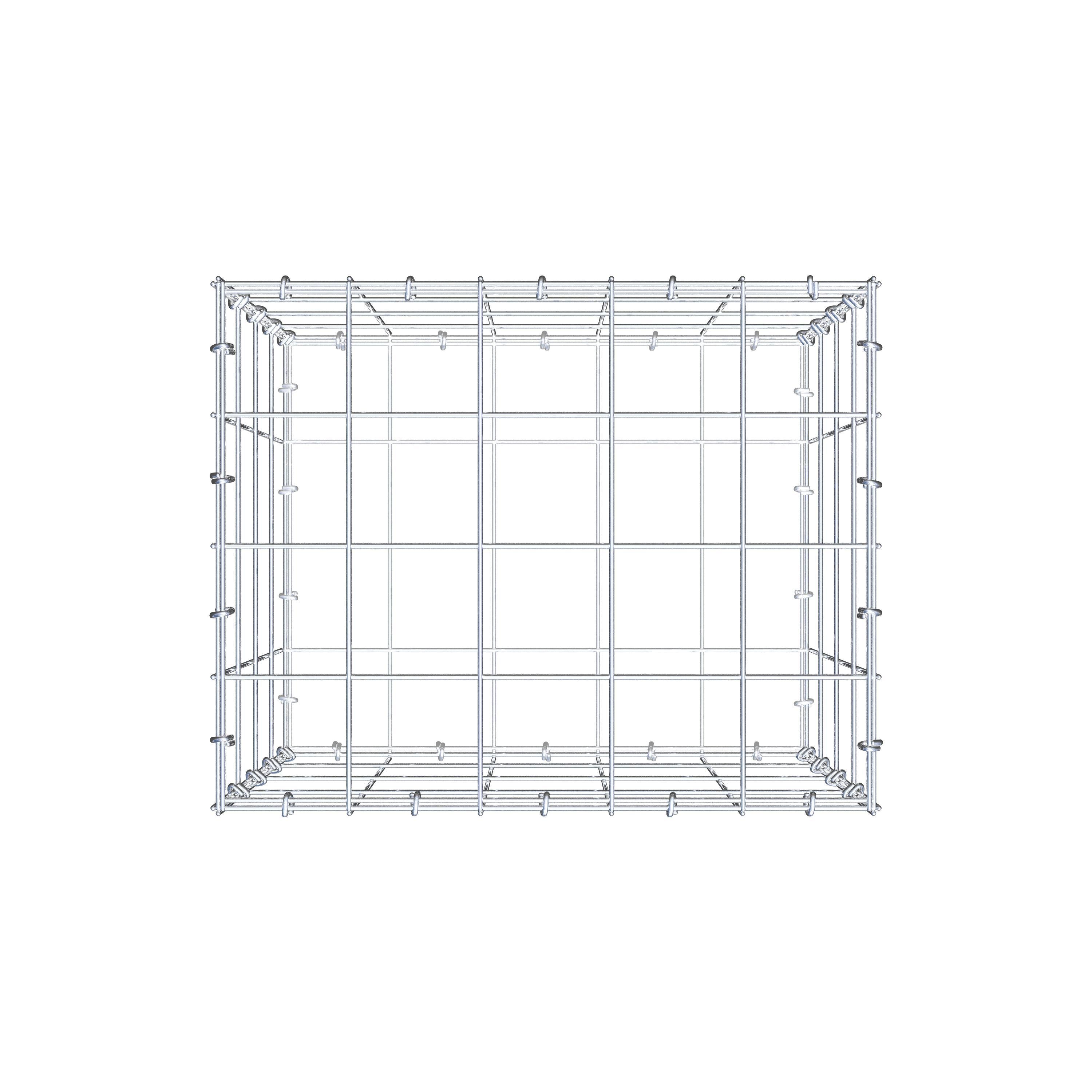 Gabion 50 cm x 40 cm x 40 cm (L x H x D), mesh size 10 cm x 10 cm, C-ring