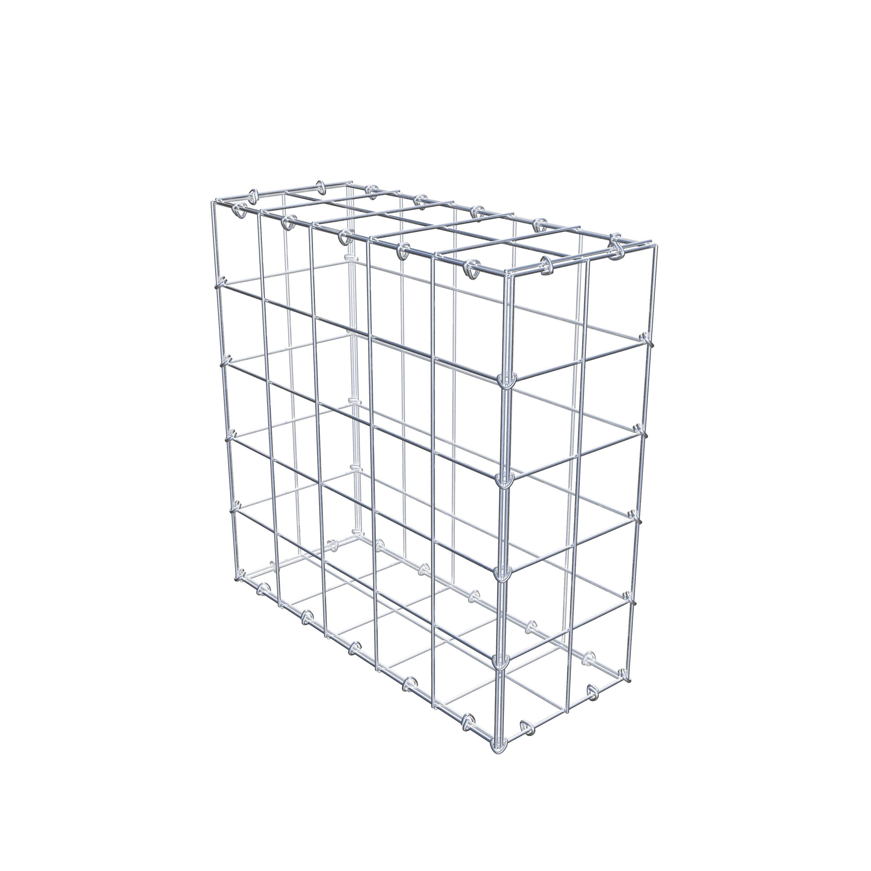 Gabion 50 cm x 50 cm x 20 cm (L x H x D), mesh size 10 cm x 10 cm, C-ring