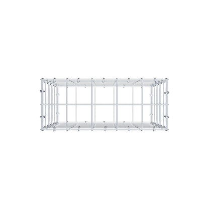 Gabion 50 cm x 50 cm x 20 cm (L x H x D), maskstorlek 10 cm x 10 cm, C-ring
