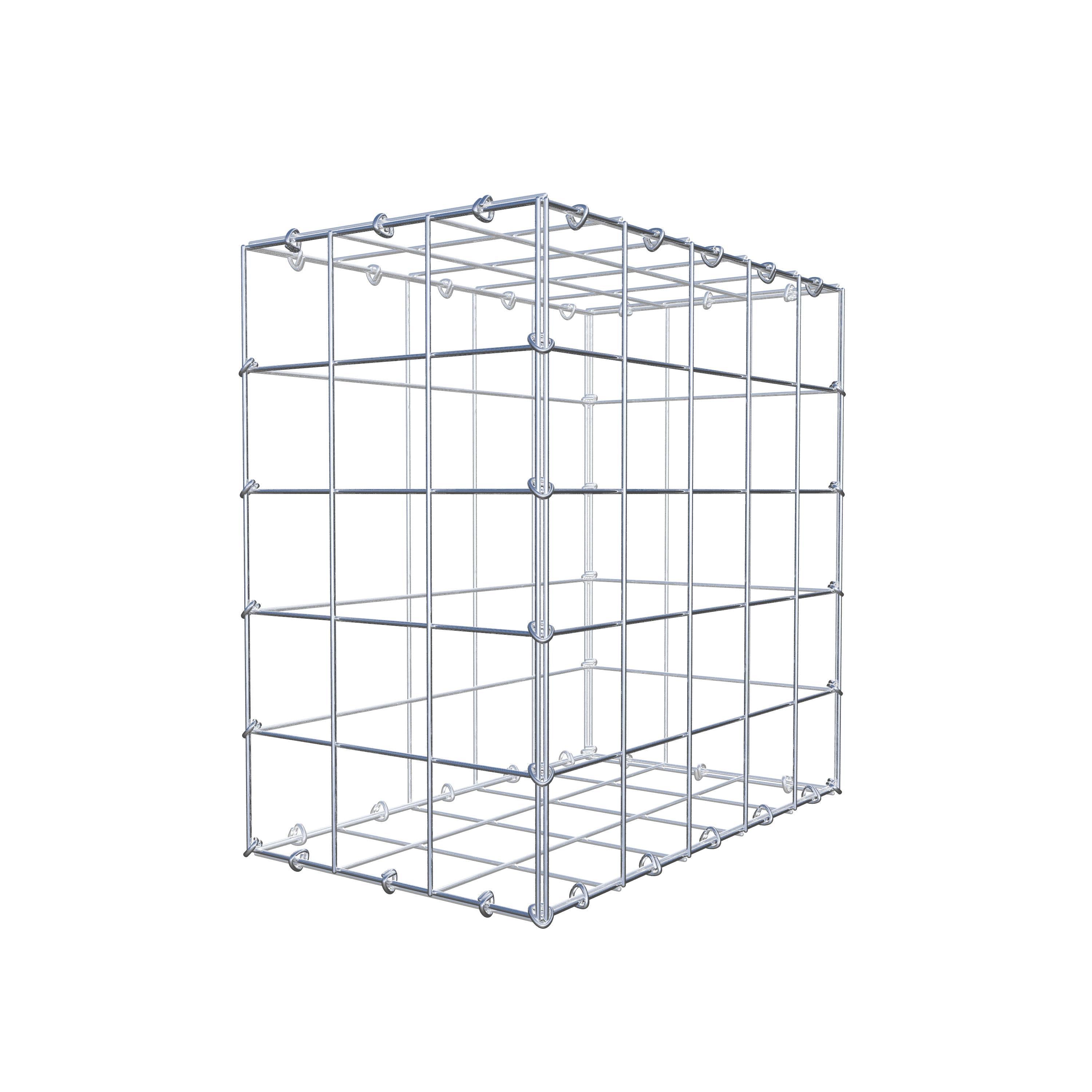 Gabion 50 cm x 50 cm x 30 cm (L x H x D), maskestørrelse 10 cm x 10 cm, C-ring