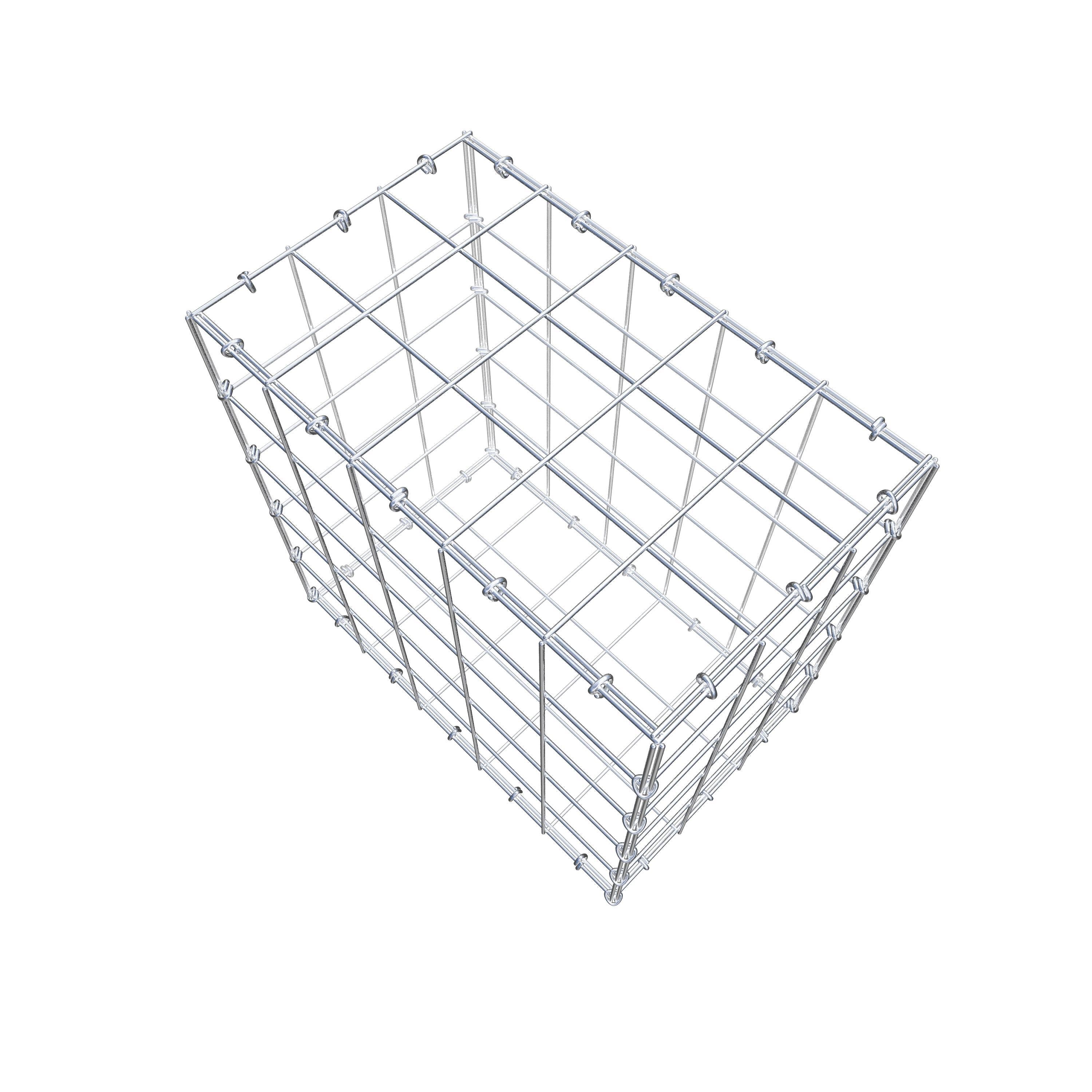 Schanskorf 50 cm x 50 cm x 30 cm (L x H x D), maaswijdte 10 cm x 10 cm, C-ring