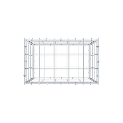 Schanskorf 50 cm x 50 cm x 30 cm (L x H x D), maaswijdte 10 cm x 10 cm, C-ring
