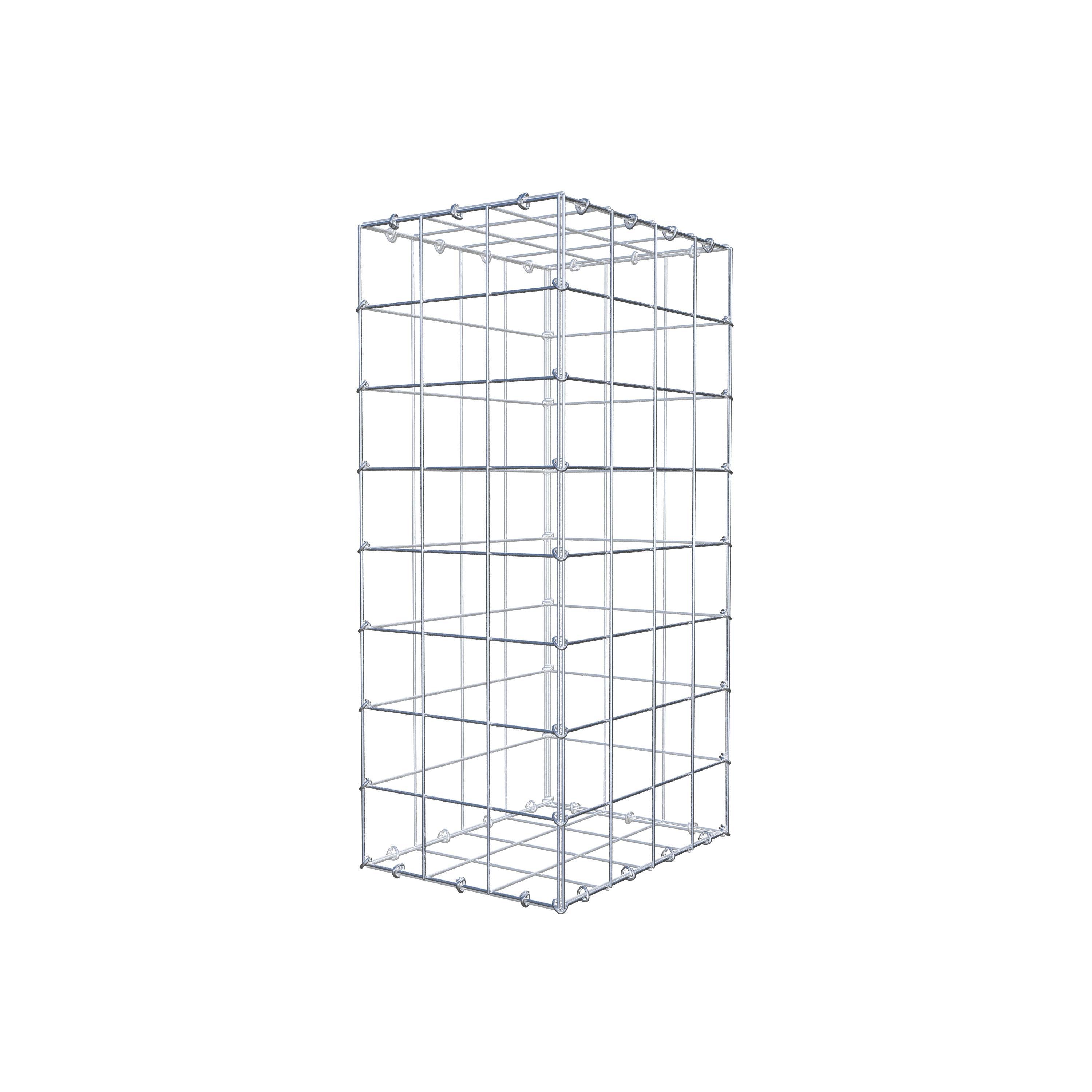 Gabion 80 cm x 40 cm x 30 cm (L x H x D), maskstorlek 10 cm x 10 cm, C-ring