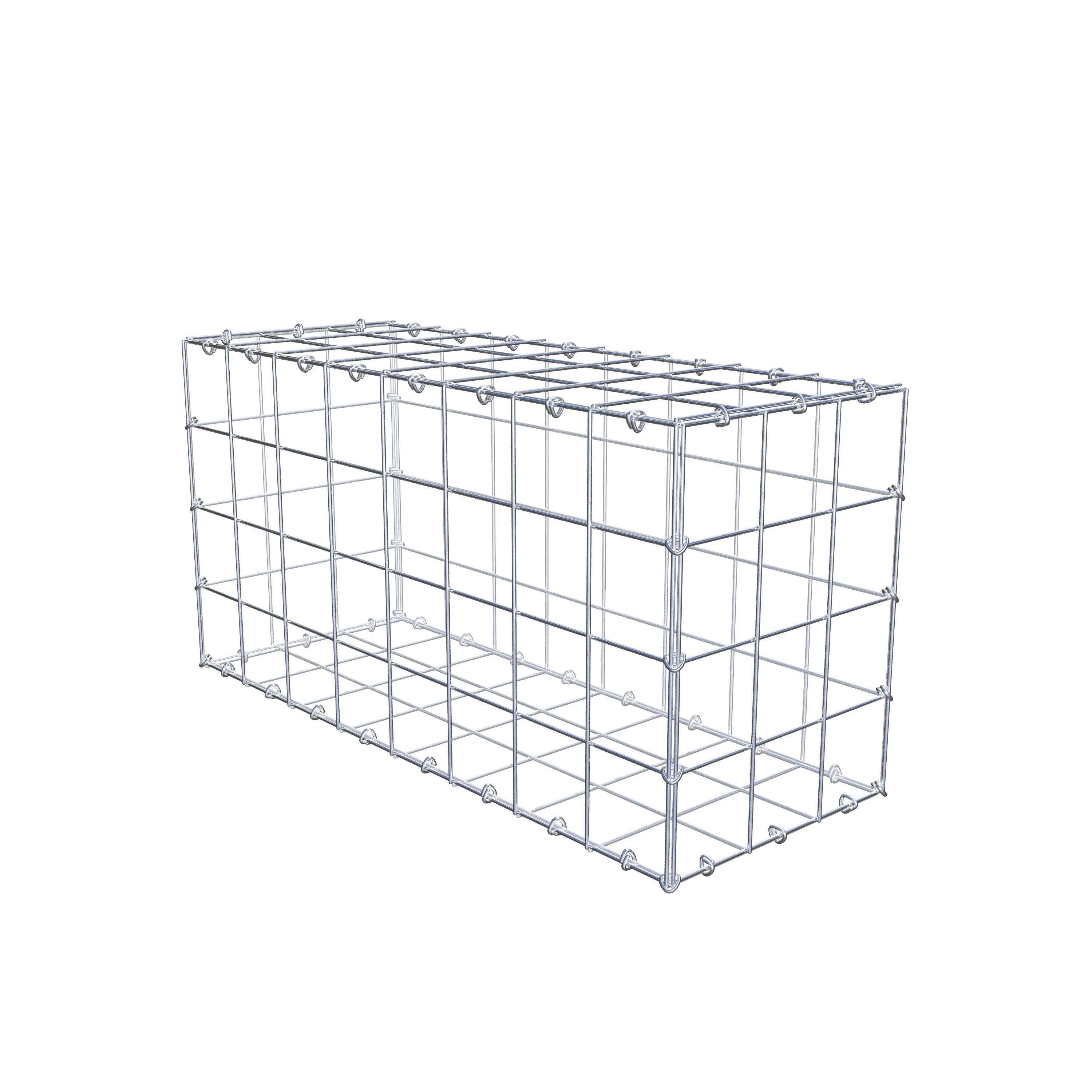 Gabion 80 cm x 40 cm x 30 cm (L x H x D), mesh size 10 cm x 10 cm, C-ring