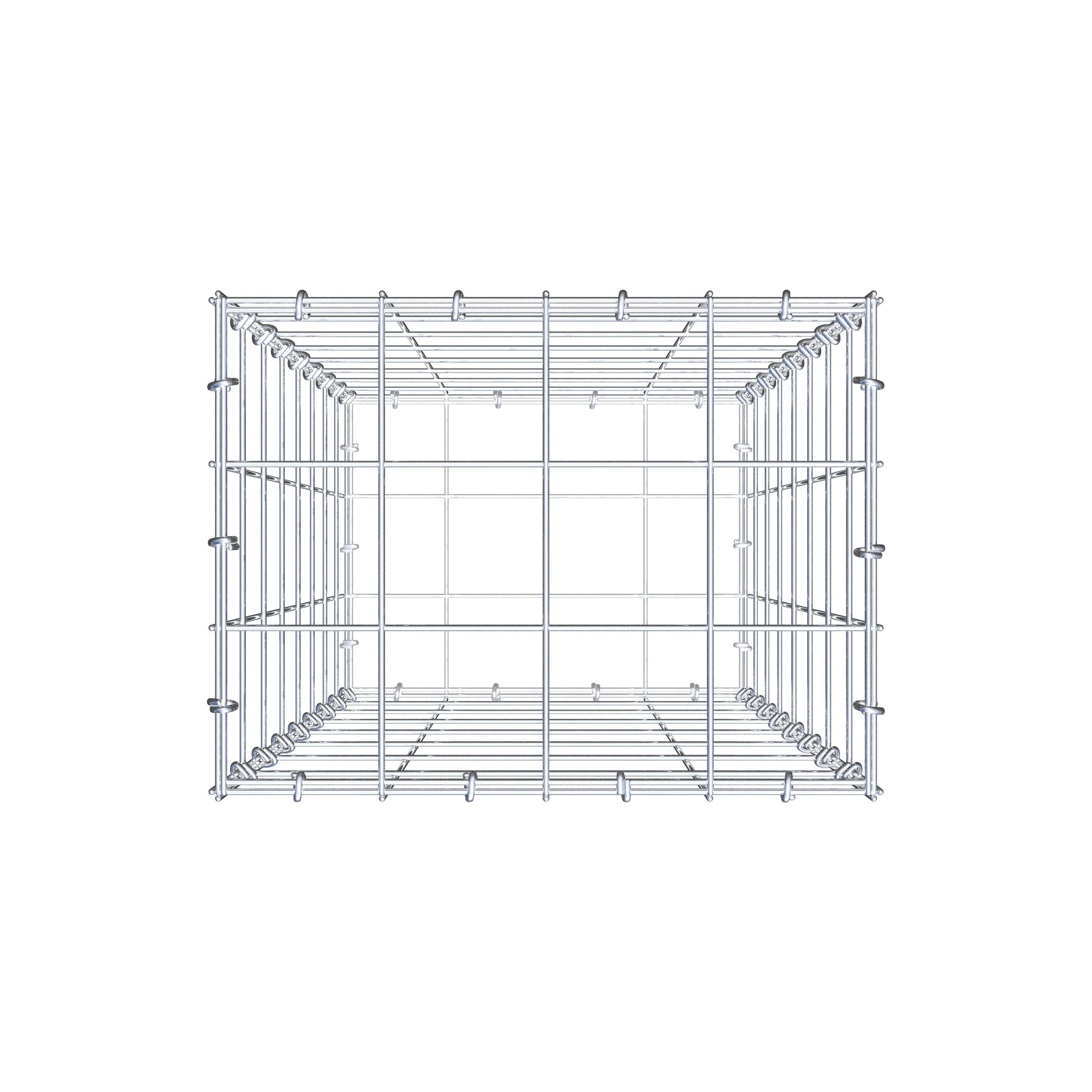 Gabione 80 cm x 40 cm x 30 cm (L x H x T), Maschenweite 10 cm x 10 cm, C-Ring