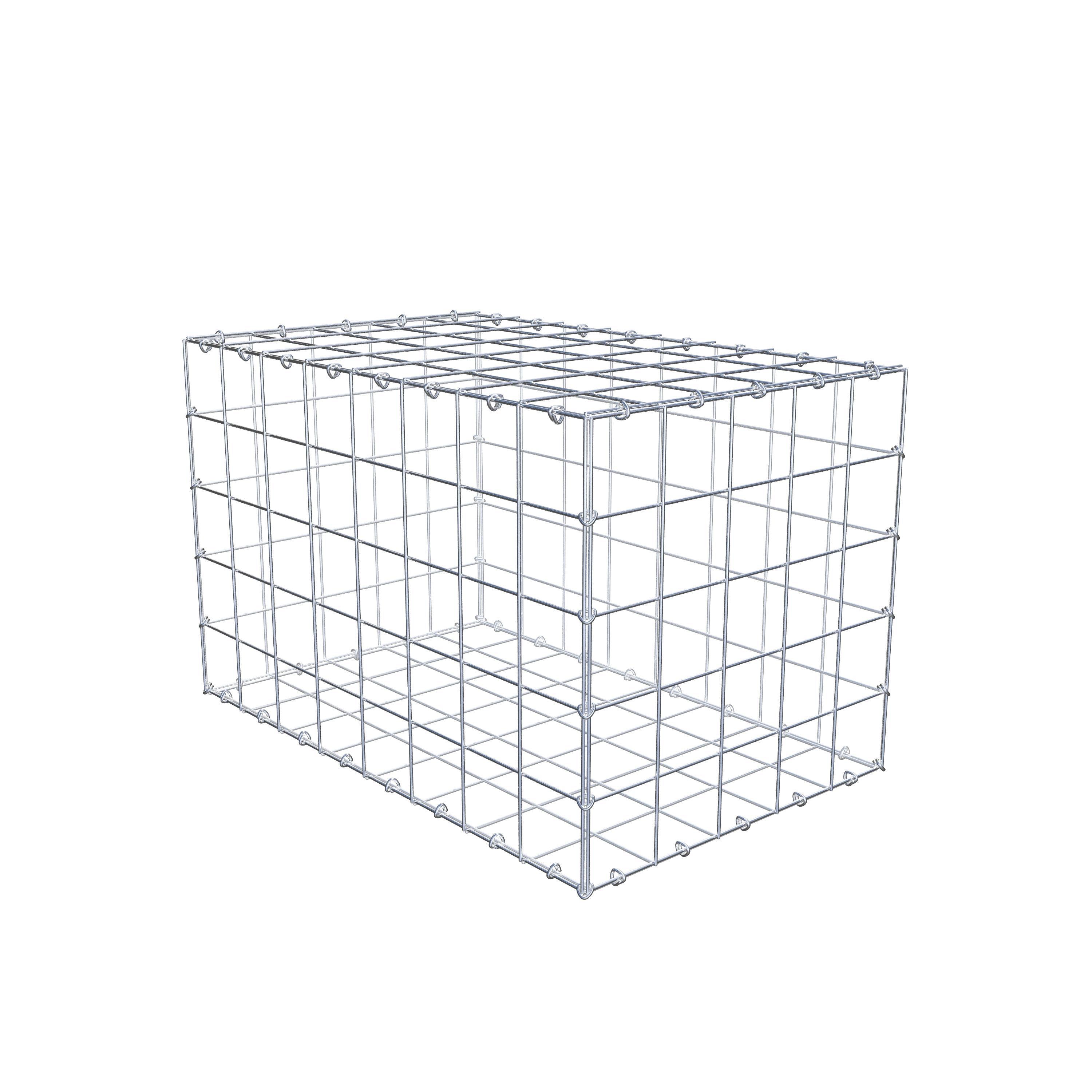 Gabion 80 cm x 50 cm x 50 cm (L x H x D), mesh size 10 cm x 10 cm, C-ring