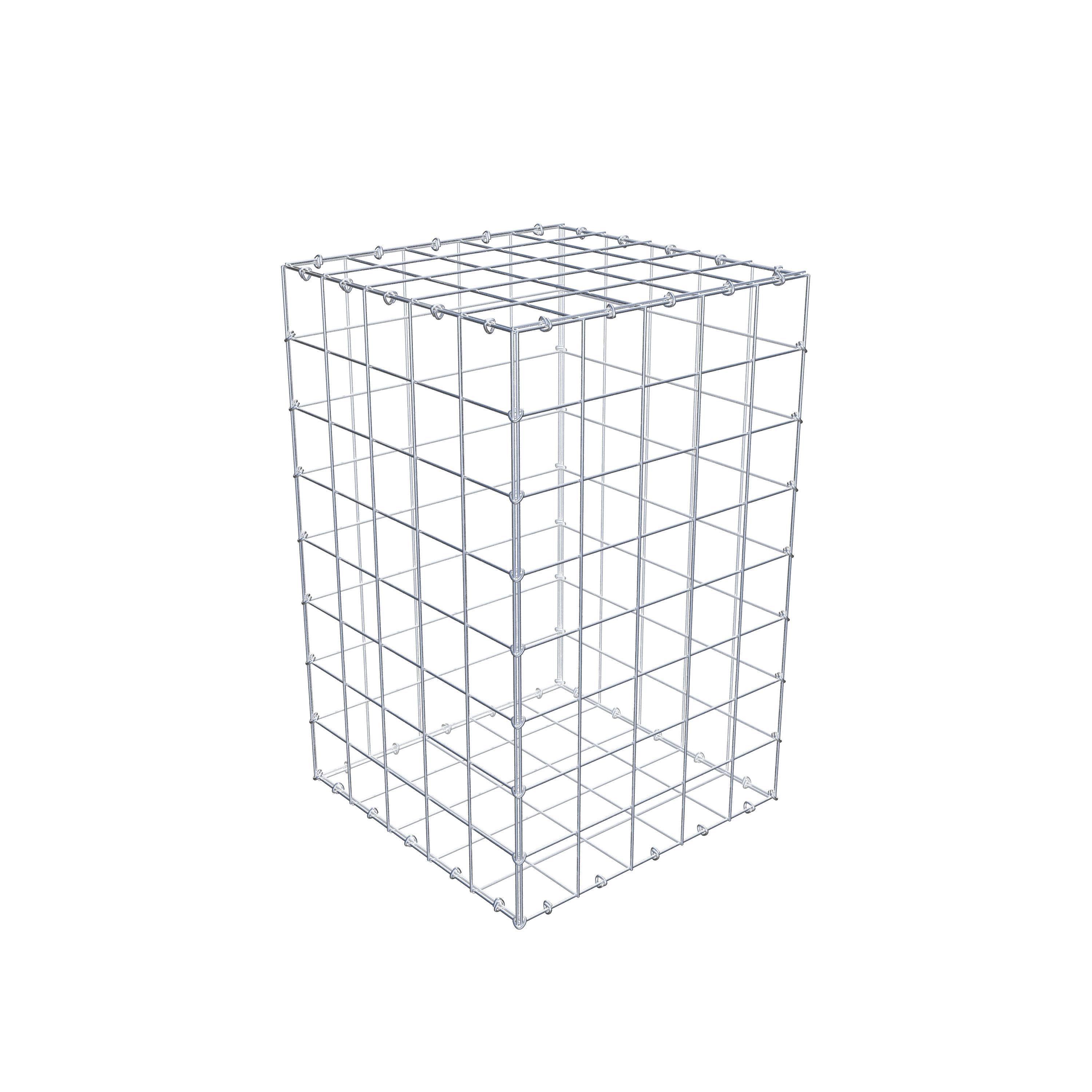 Gabion 80 cm x 50 cm x 50 cm (L x H x D), mesh size 10 cm x 10 cm, C-ring