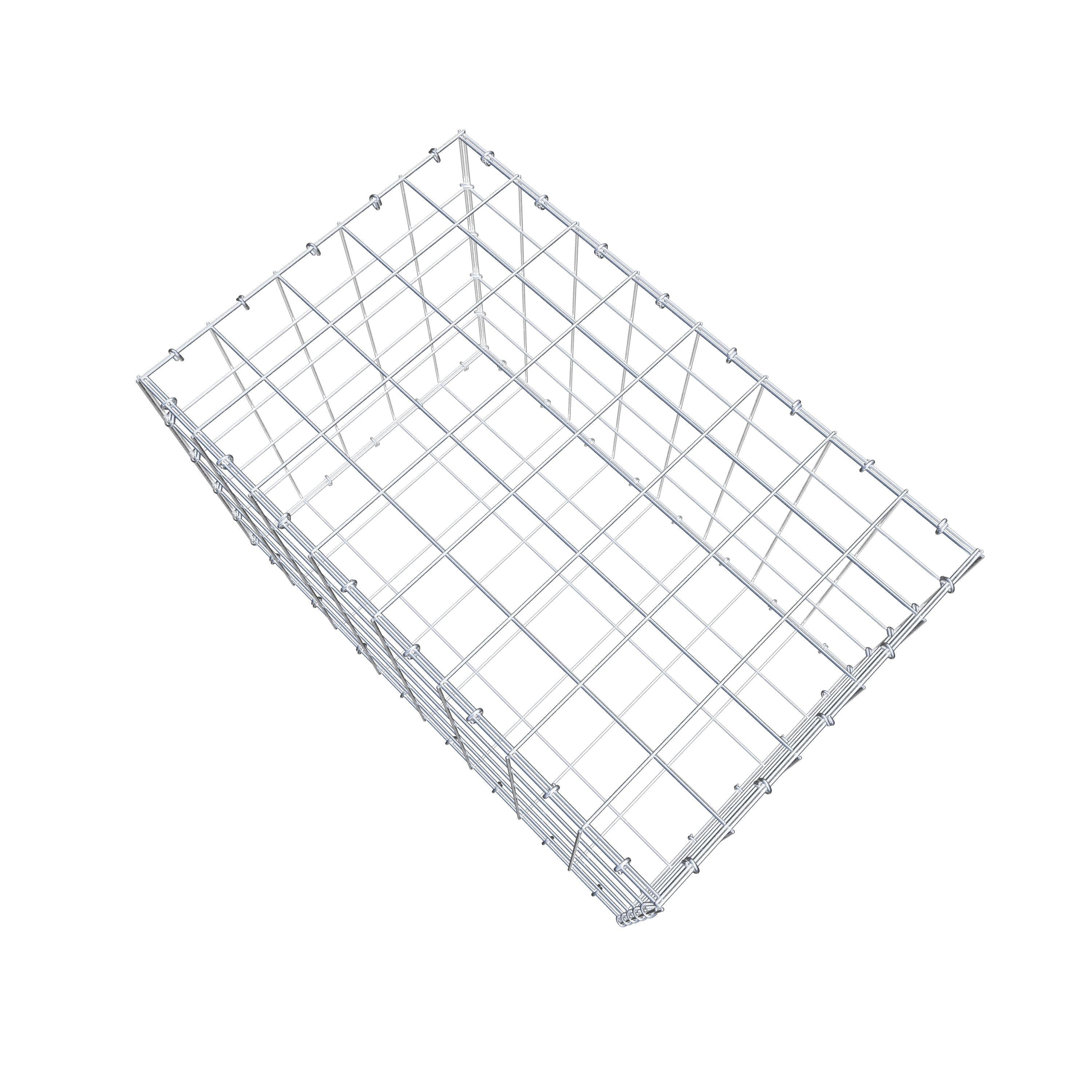 Gabion 80 cm x 50 cm x 50 cm (L x H x D), mesh size 10 cm x 10 cm, C-ring