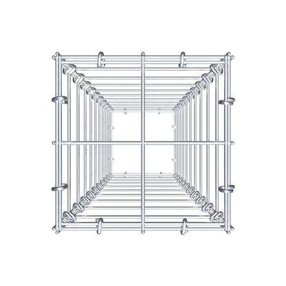 Gabbione 100 cm x 20 cm x 20 cm (L x H x P), maglia 10 cm x 10 cm, anello a C