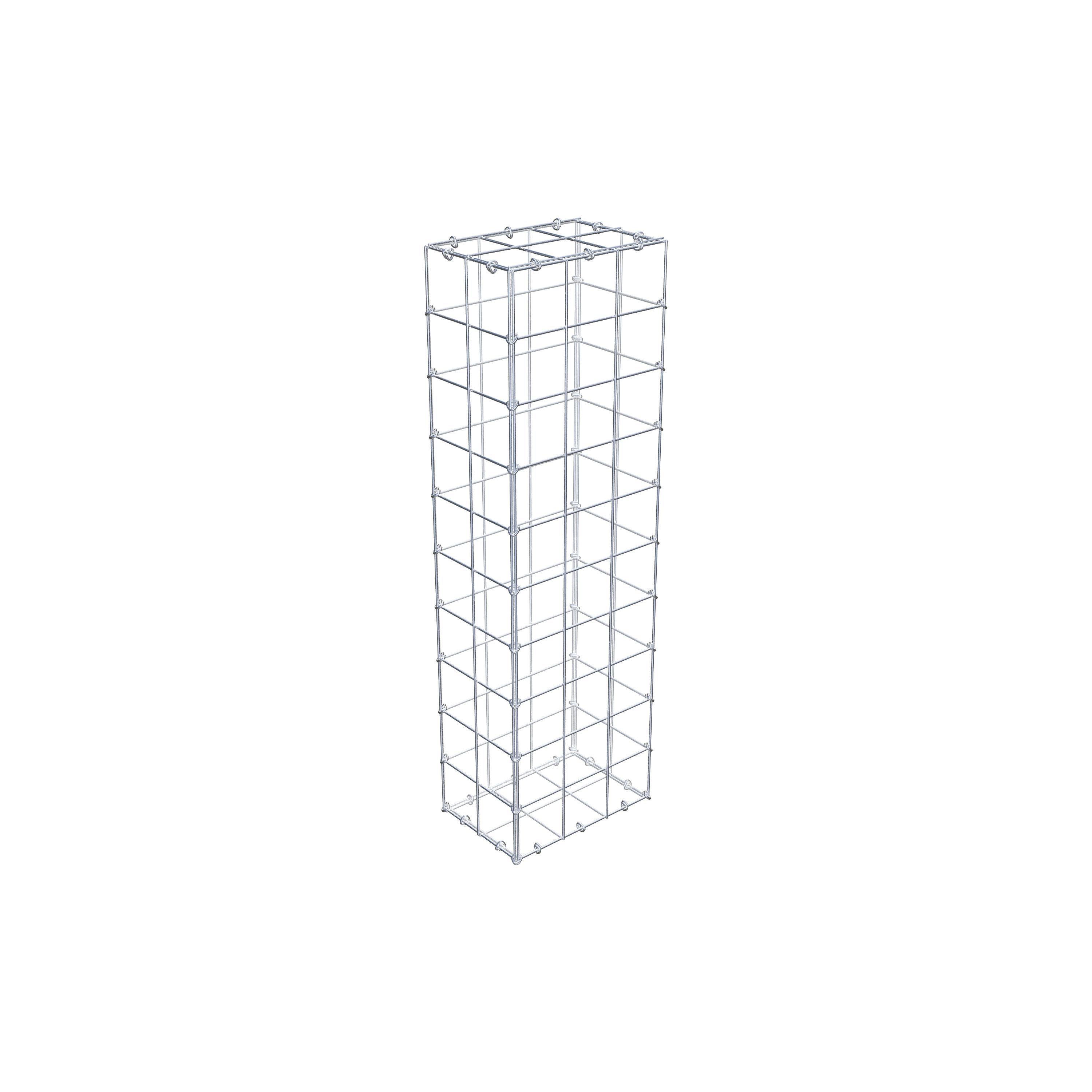 Gabion 100 cm x 20 cm x 30 cm (L x H x D), mesh size 10 cm x 10 cm, C-ring