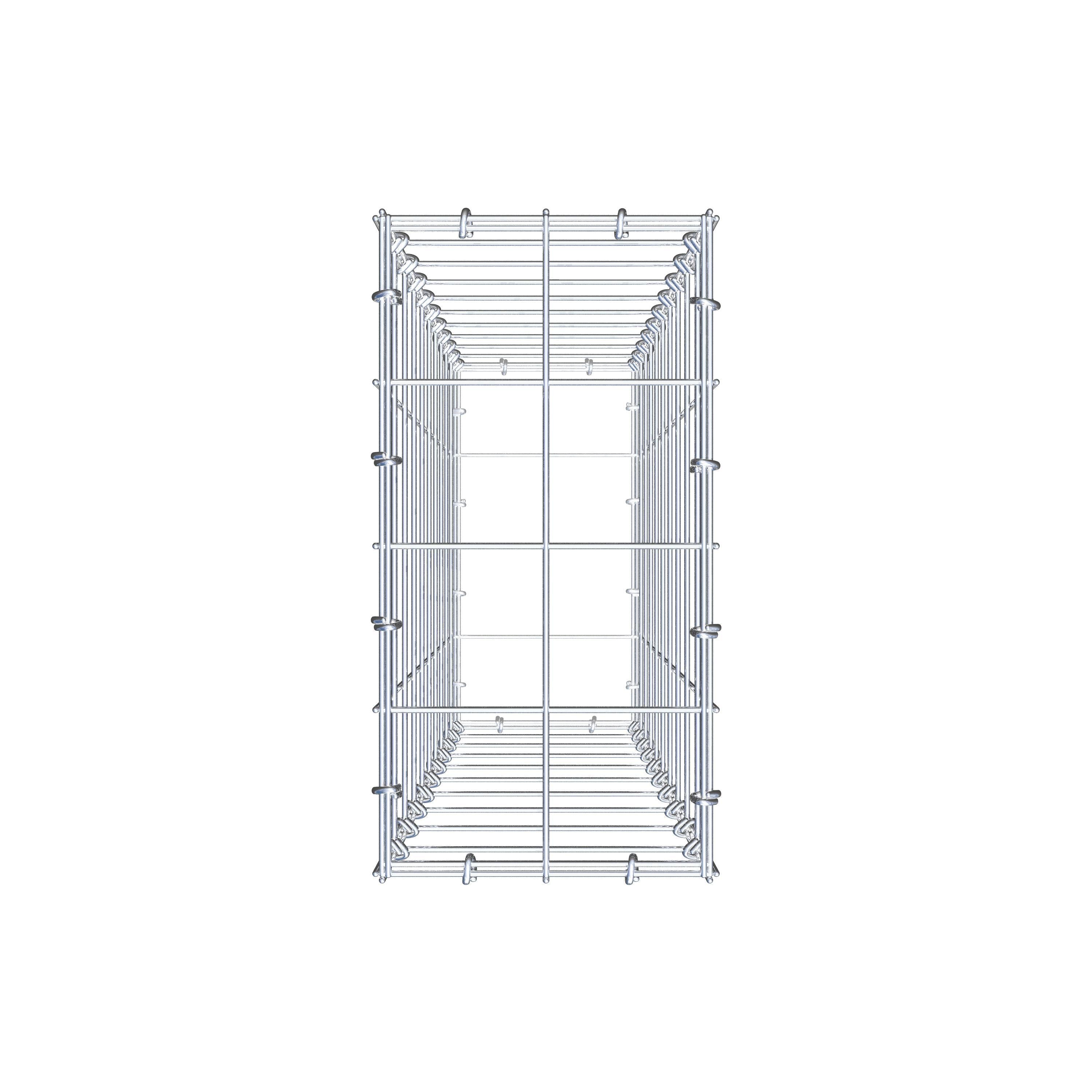 Gabione 100 cm x 20 cm x 40 cm (L x H x T), Maschenweite 10 cm x 10 cm, C-Ring