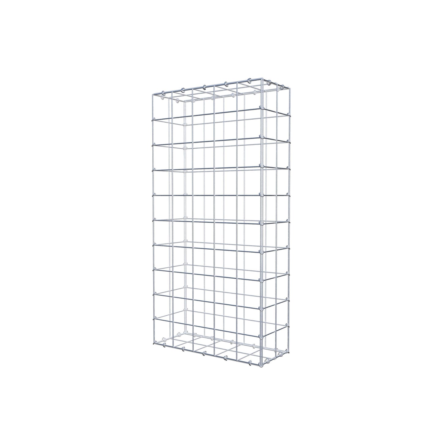 Gabion 100 cm x 20 cm x 50 cm (L x H x D), maskstorlek 10 cm x 10 cm, C-ring