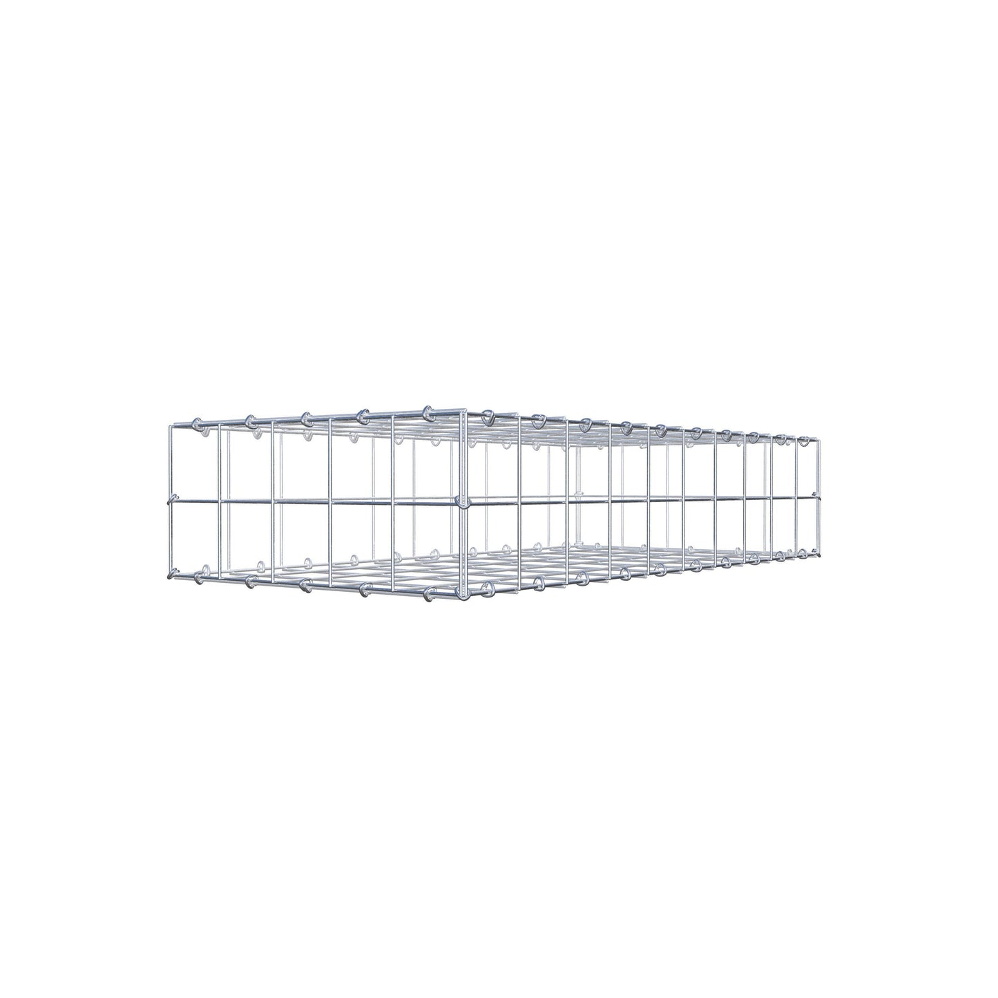 Gabion 100 cm x 20 cm x 50 cm (L x H x D), maskstorlek 10 cm x 10 cm, C-ring