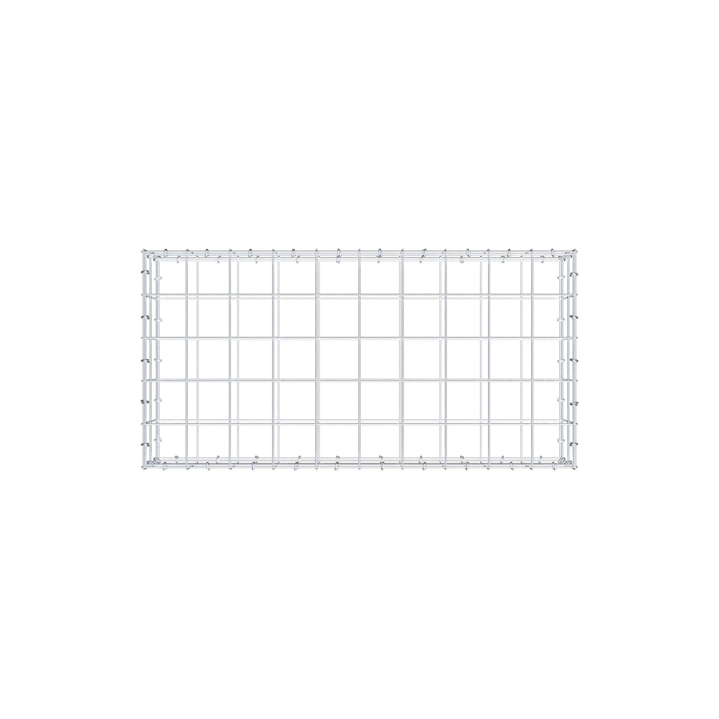Gabion 100 cm x 20 cm x 50 cm (L x H x D), maskstorlek 10 cm x 10 cm, C-ring