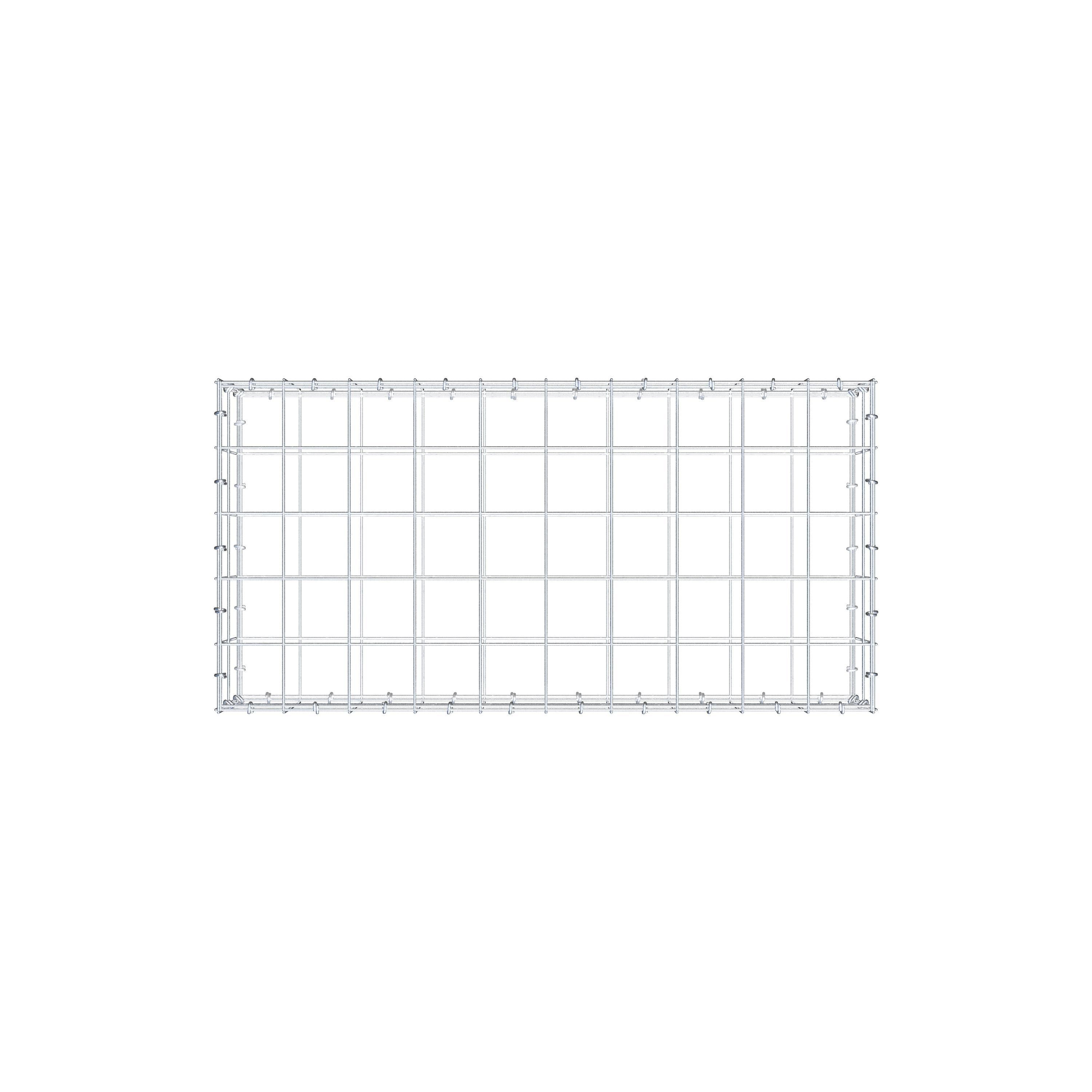 Gabion 100 cm x 20 cm x 50 cm (L x H x D), maskestørrelse 10 cm x 10 cm, C-ring