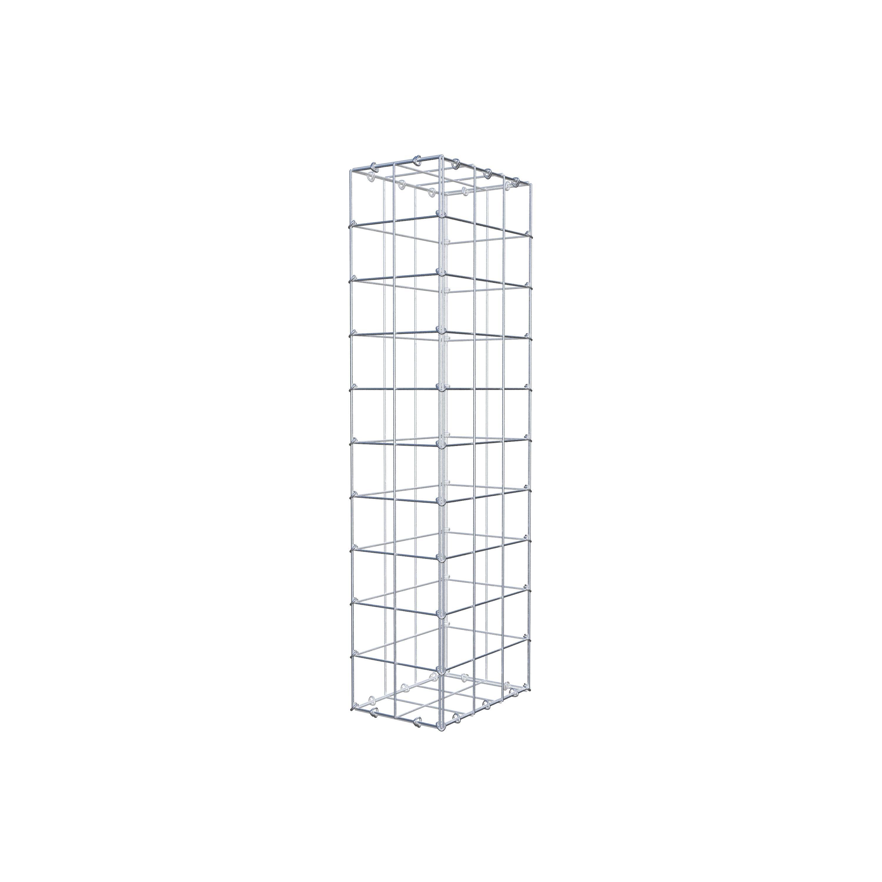 Gabion 100 cm x 30 cm x 20 cm (L x H x D), mesh size 10 cm x 10 cm, C-ring