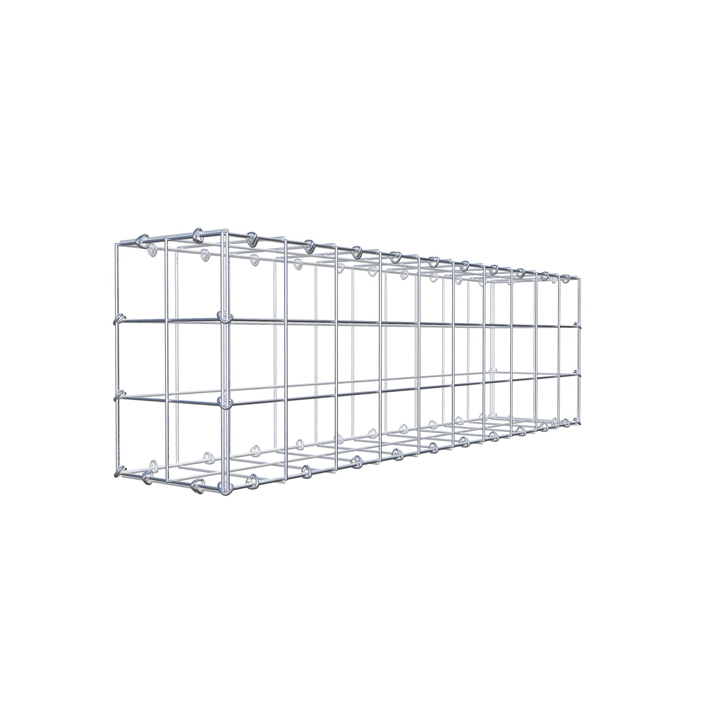 Gabião 100 cm x 30 cm x 20 cm (C x A x P), malhagem 10 cm x 10 cm, anel C