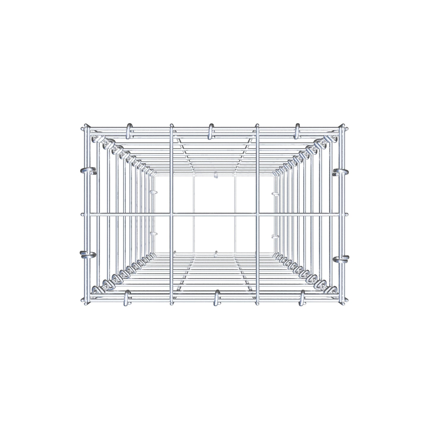 Gabião 100 cm x 30 cm x 20 cm (C x A x P), malhagem 10 cm x 10 cm, anel C