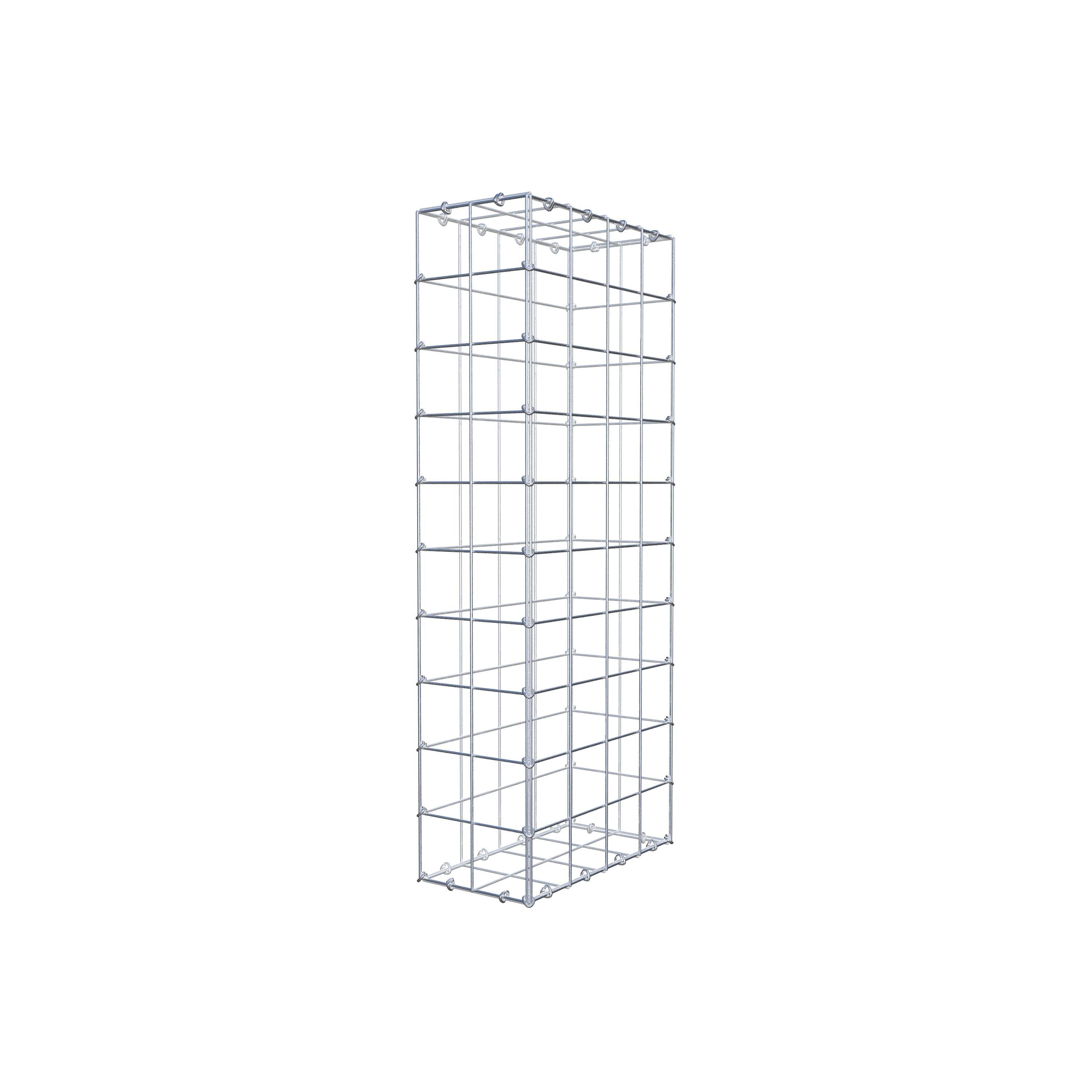 Gabion 100 cm x 40 cm x 20 cm (L x H x D), maskestørrelse 10 cm x 10 cm, C-ring