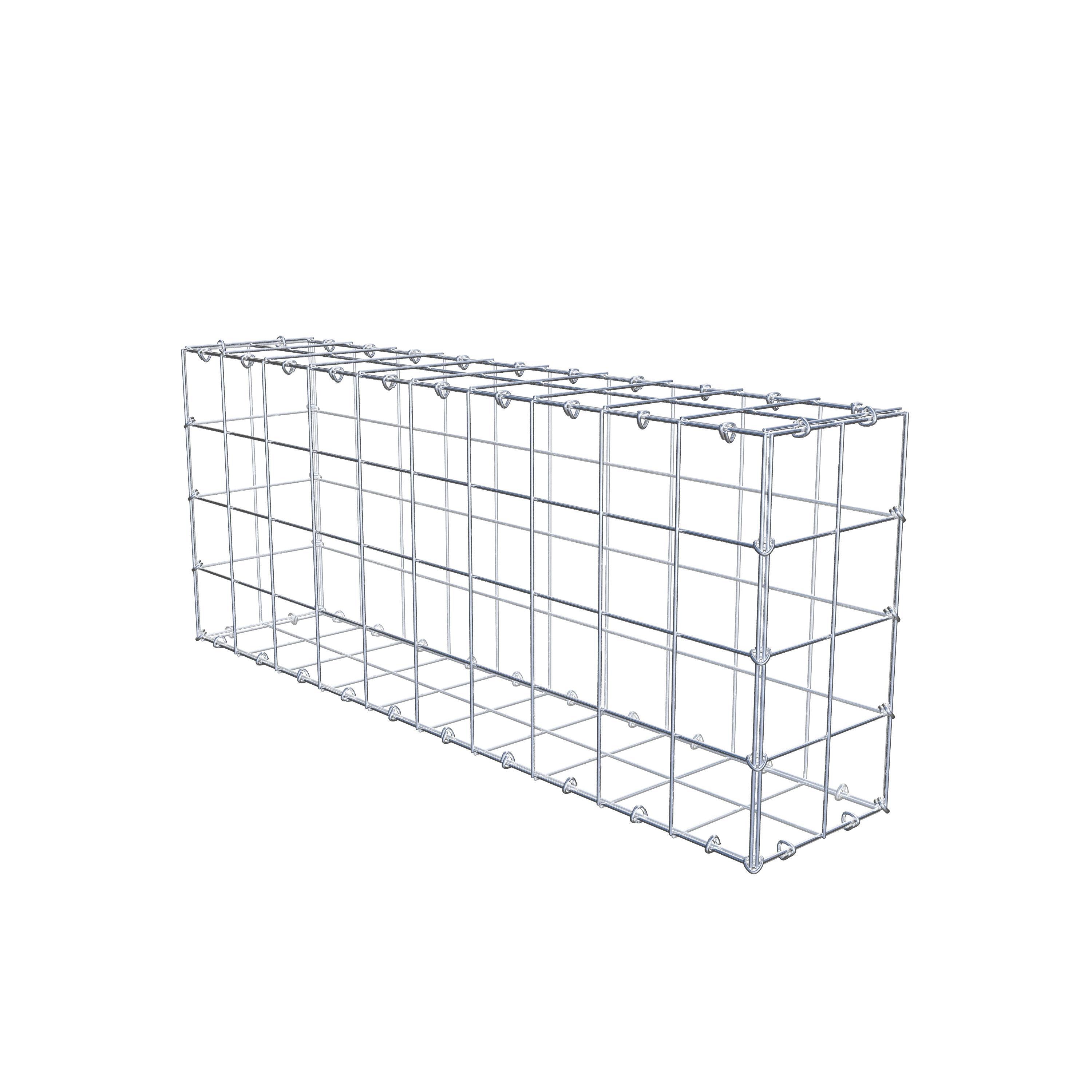 Gabion 100 cm x 40 cm x 20 cm (L x H x D), mesh size 10 cm x 10 cm, C-ring