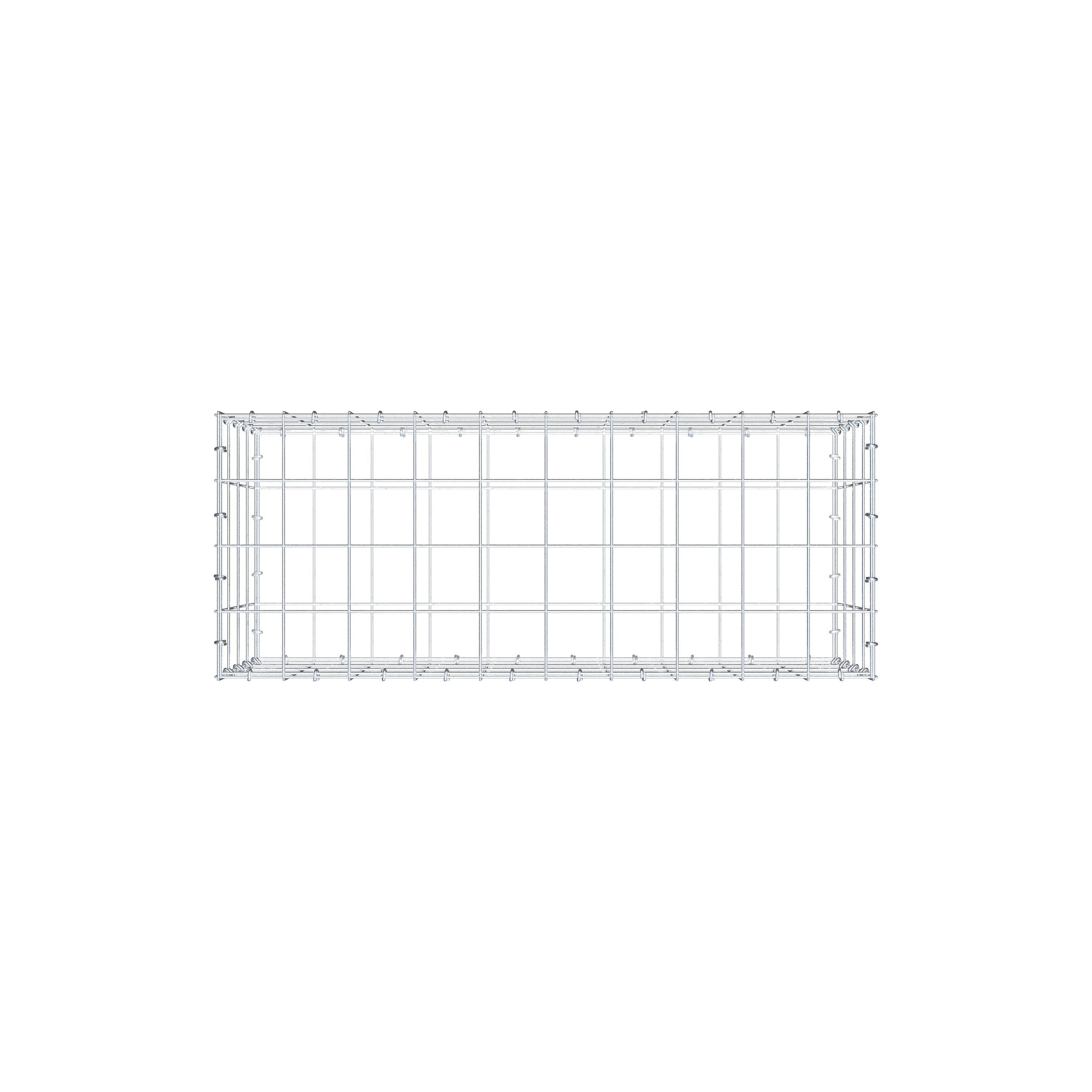 Gabion 100 cm x 40 cm x 40 cm (L x H x D), mesh size 10 cm x 10 cm, C-ring