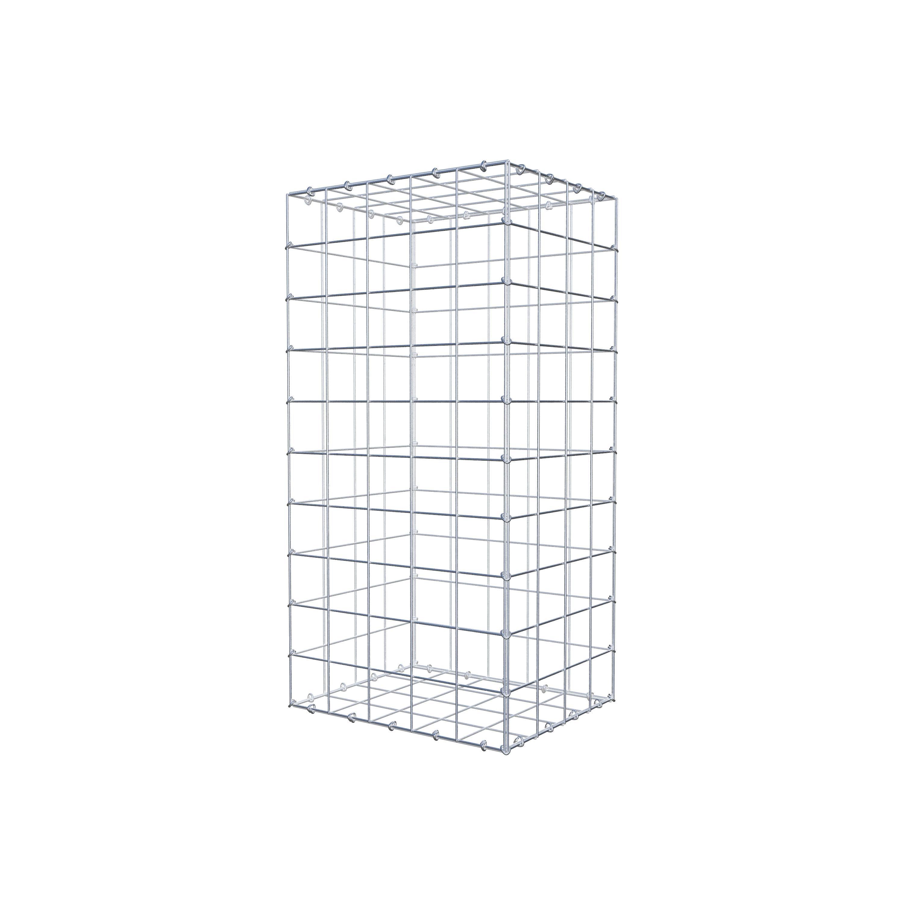 Gabion 100 cm x 40 cm x 50 cm (L x H x D), mesh size 10 cm x 10 cm, C-ring