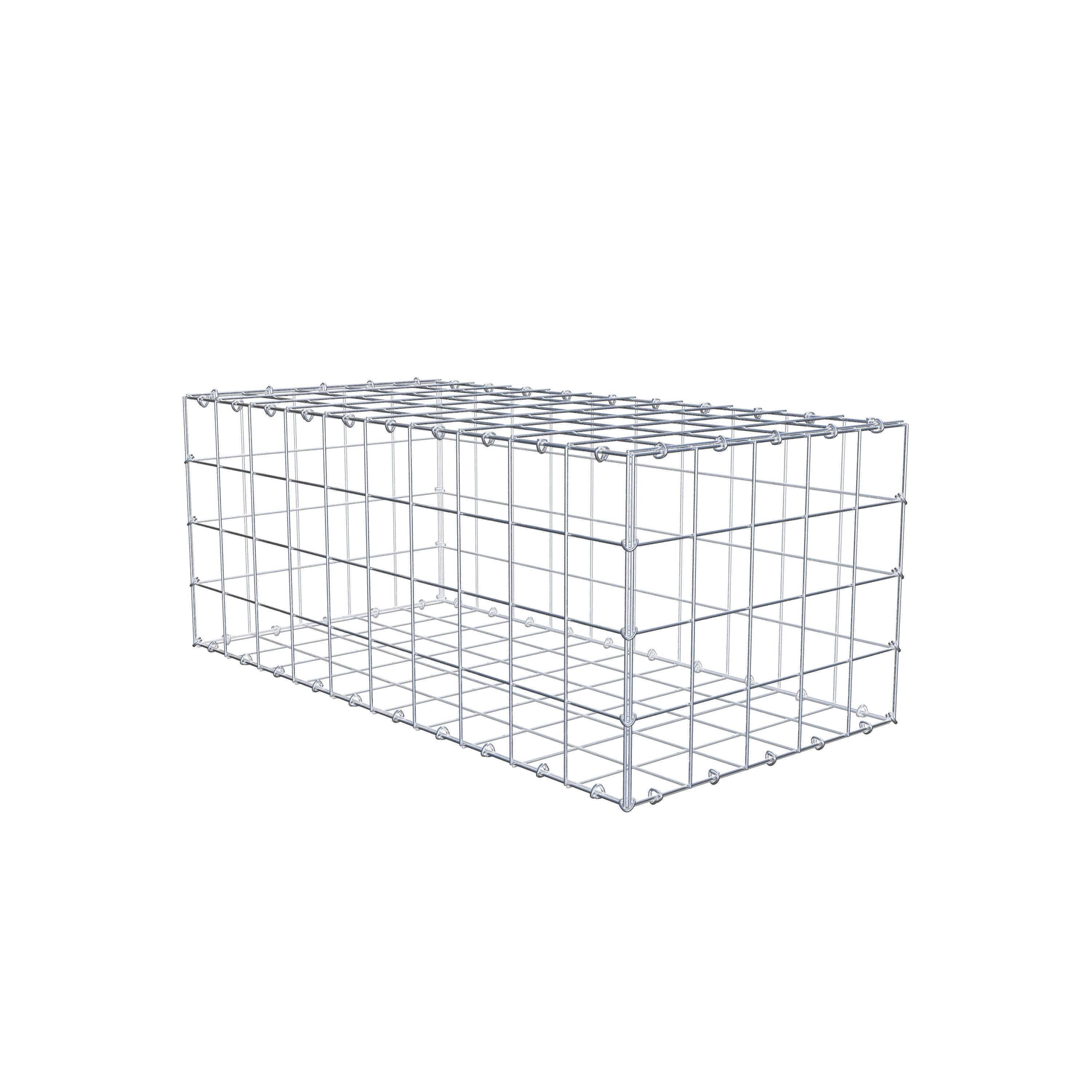 Gabion 100 cm x 40 cm x 50 cm (L x H x D), mesh size 10 cm x 10 cm, C-ring