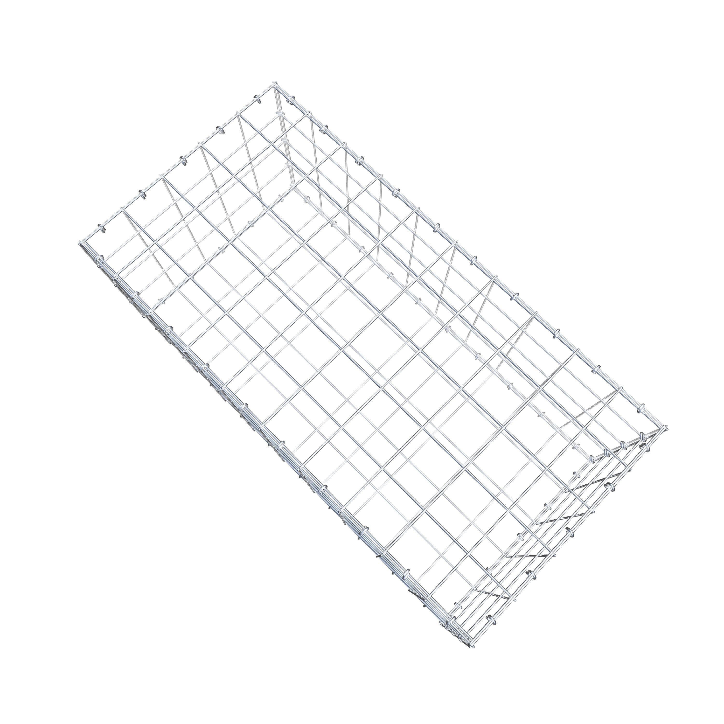 Gabione 100 cm x 40 cm x 50 cm (L x H x T), Maschenweite 10 cm x 10 cm, C-Ring