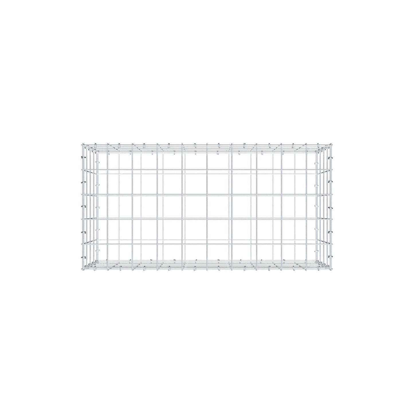 Gabion 100 cm x 40 cm x 50 cm (L x H x D), maskestørrelse 10 cm x 10 cm, C-ring