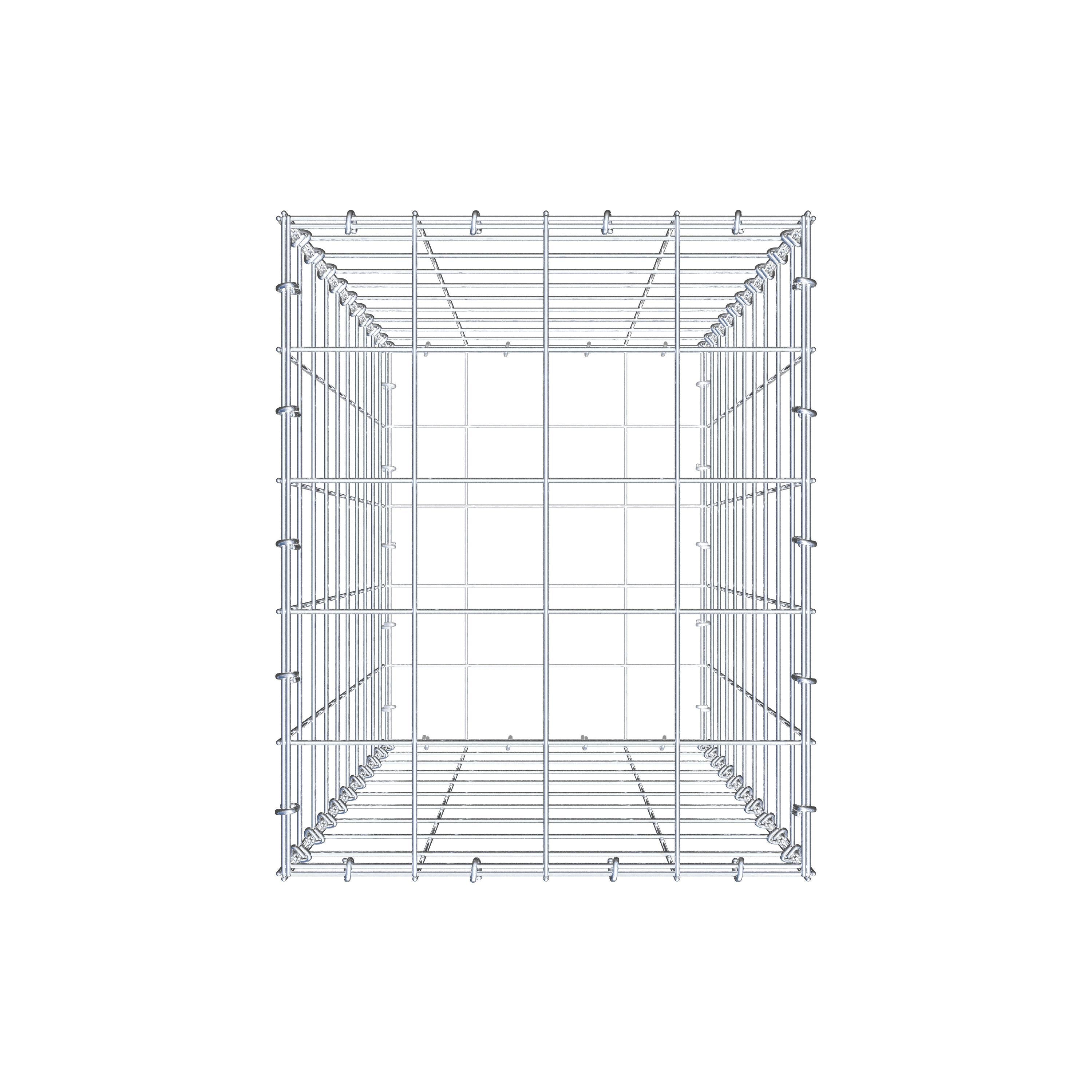 Gabione 100 cm x 40 cm x 50 cm (L x H x T), Maschenweite 10 cm x 10 cm, C-Ring