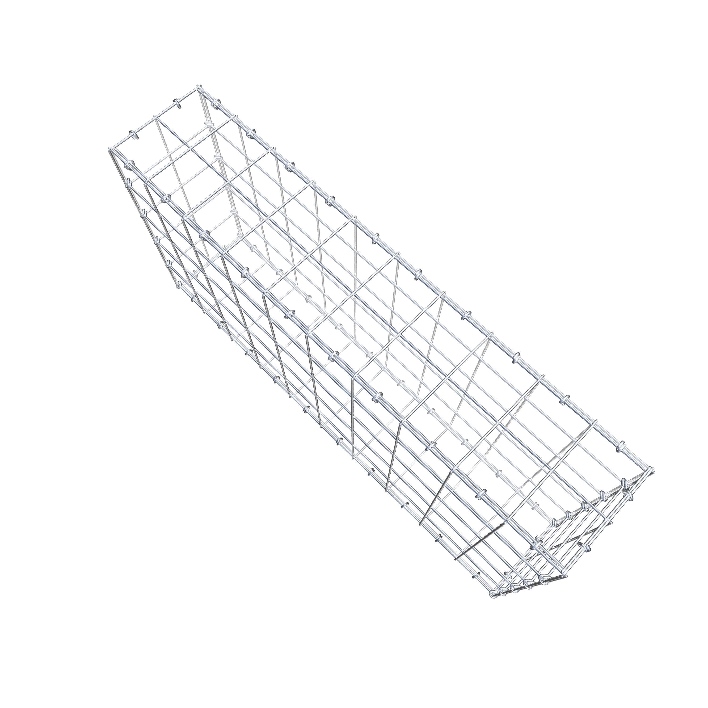 Gabion 100 cm x 50 cm x 20 cm (L x H x D), mesh size 10 cm x 10 cm, C-ring