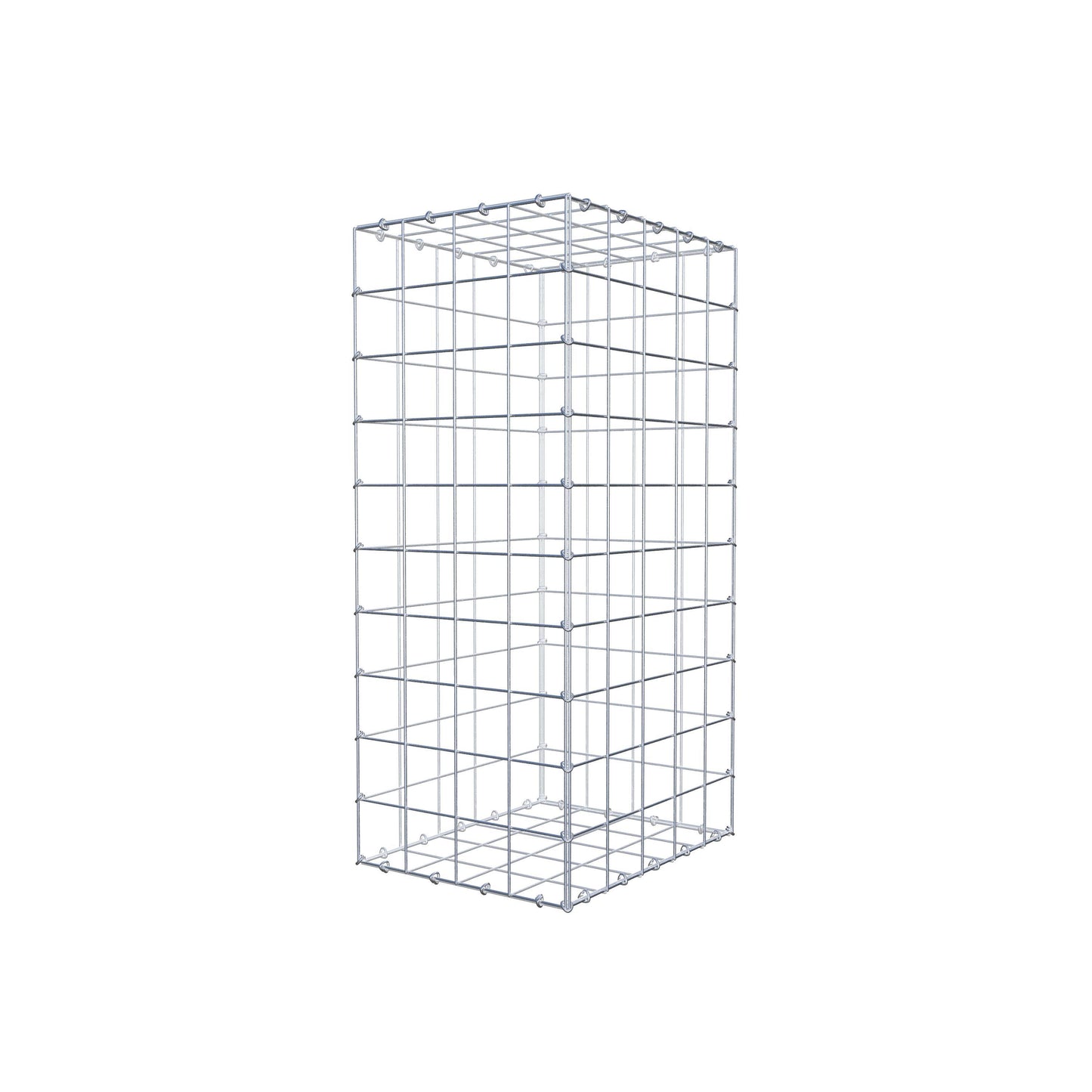 Gabion 100 cm x 50 cm x 40 cm (L x H x D), mesh size 10 cm x 10 cm, C-ring