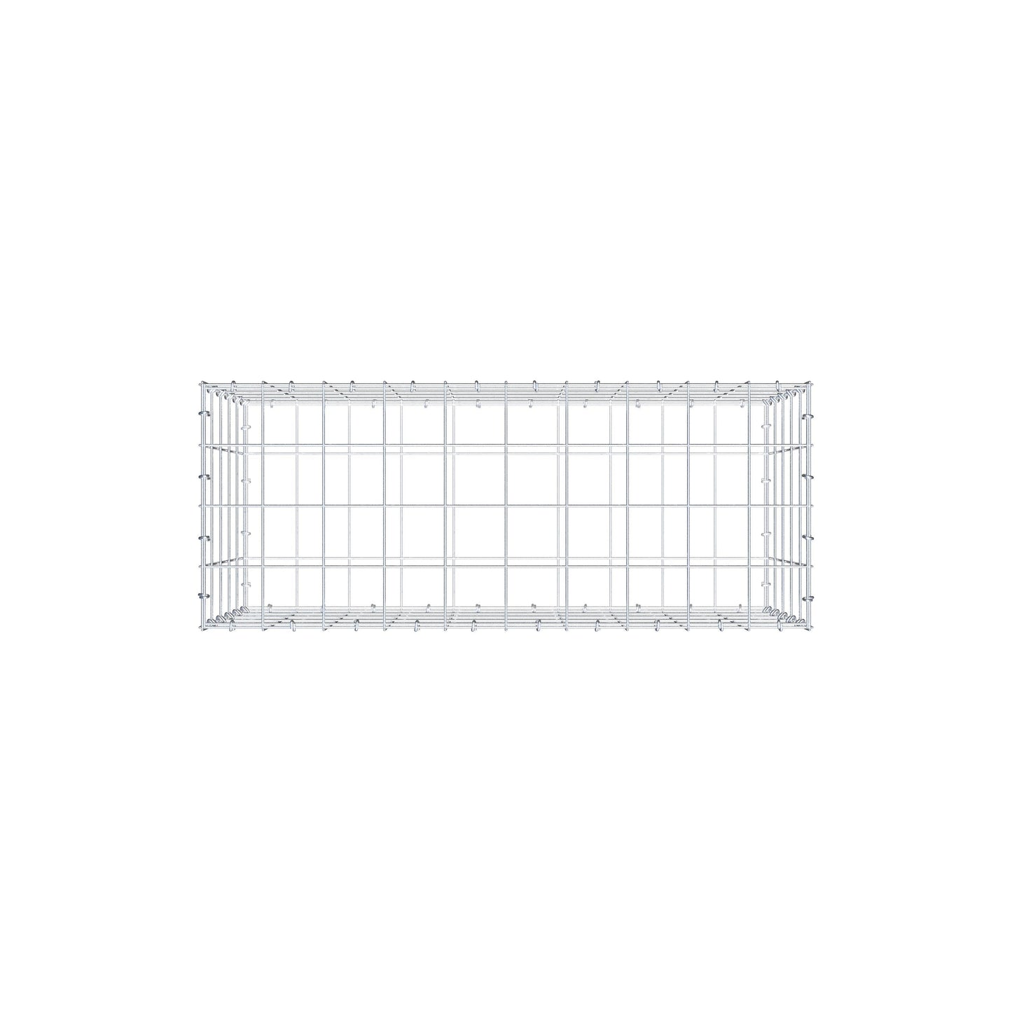 Gabion 100 cm x 50 cm x 40 cm (L x H x D), mesh size 10 cm x 10 cm, C-ring