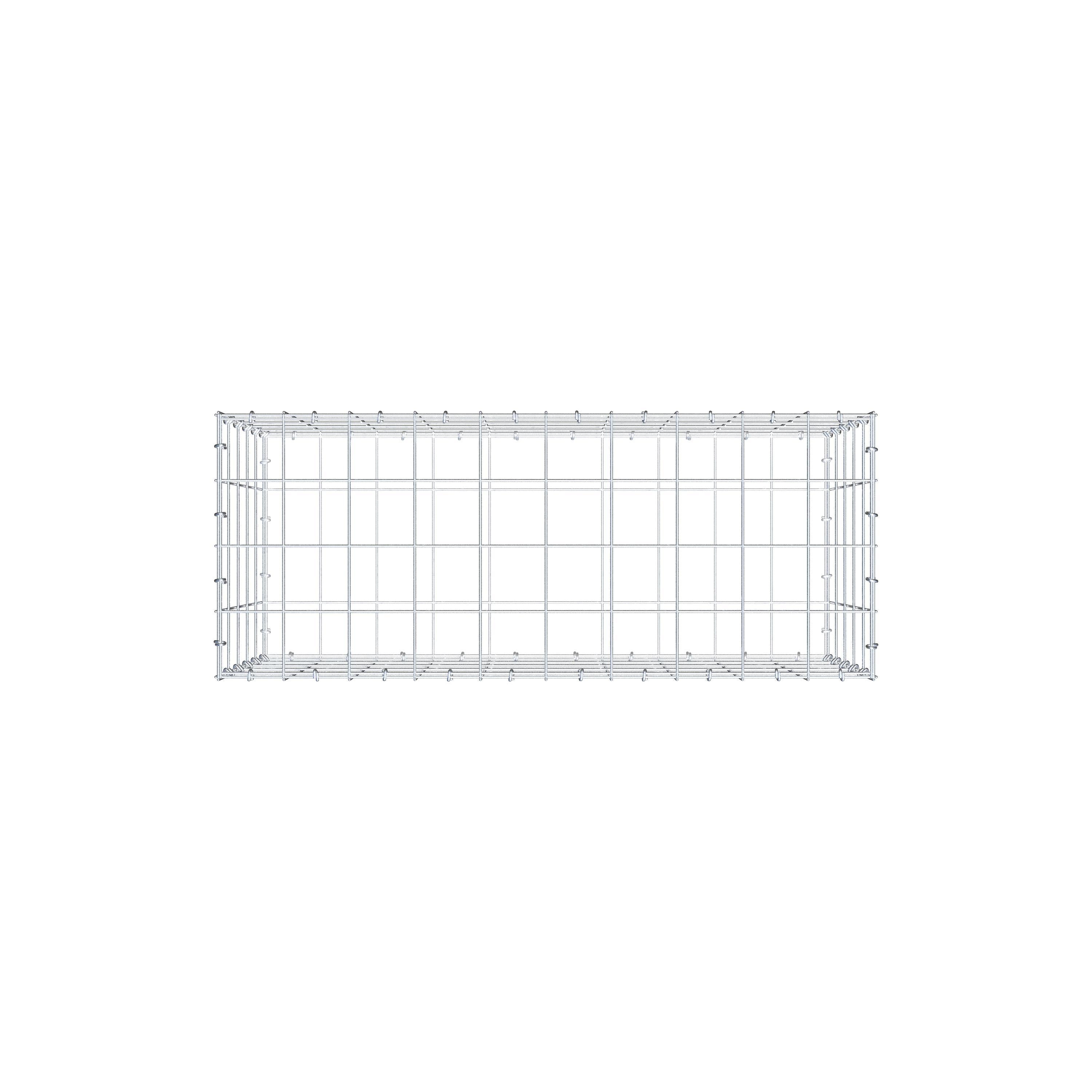 Gabion 100 cm x 50 cm x 40 cm (L x H x D), maskestørrelse 10 cm x 10 cm, C-ring