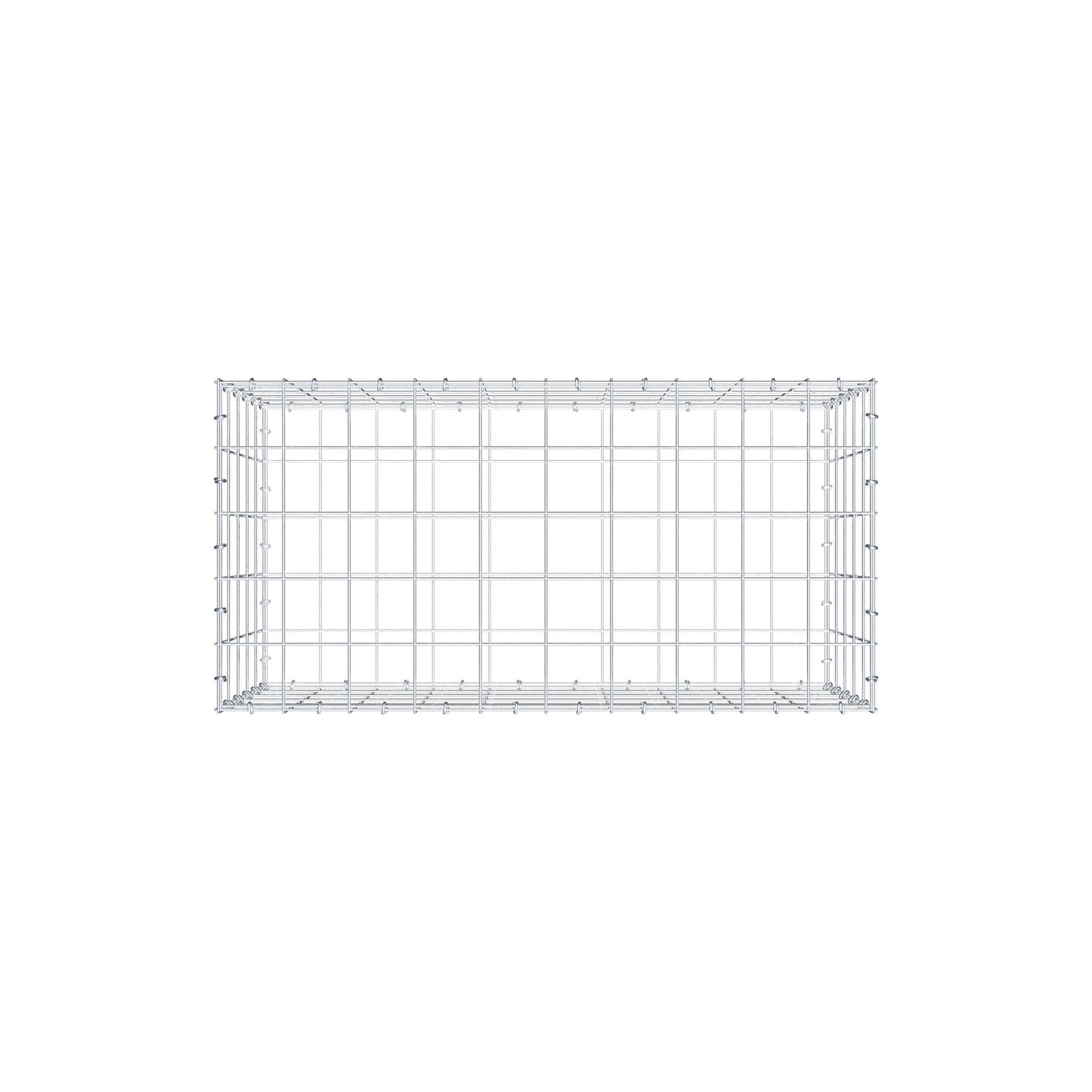 Gabion 100 cm x 50 cm x 50 cm (L x H x D), mesh size 10 cm x 10 cm, C-ring