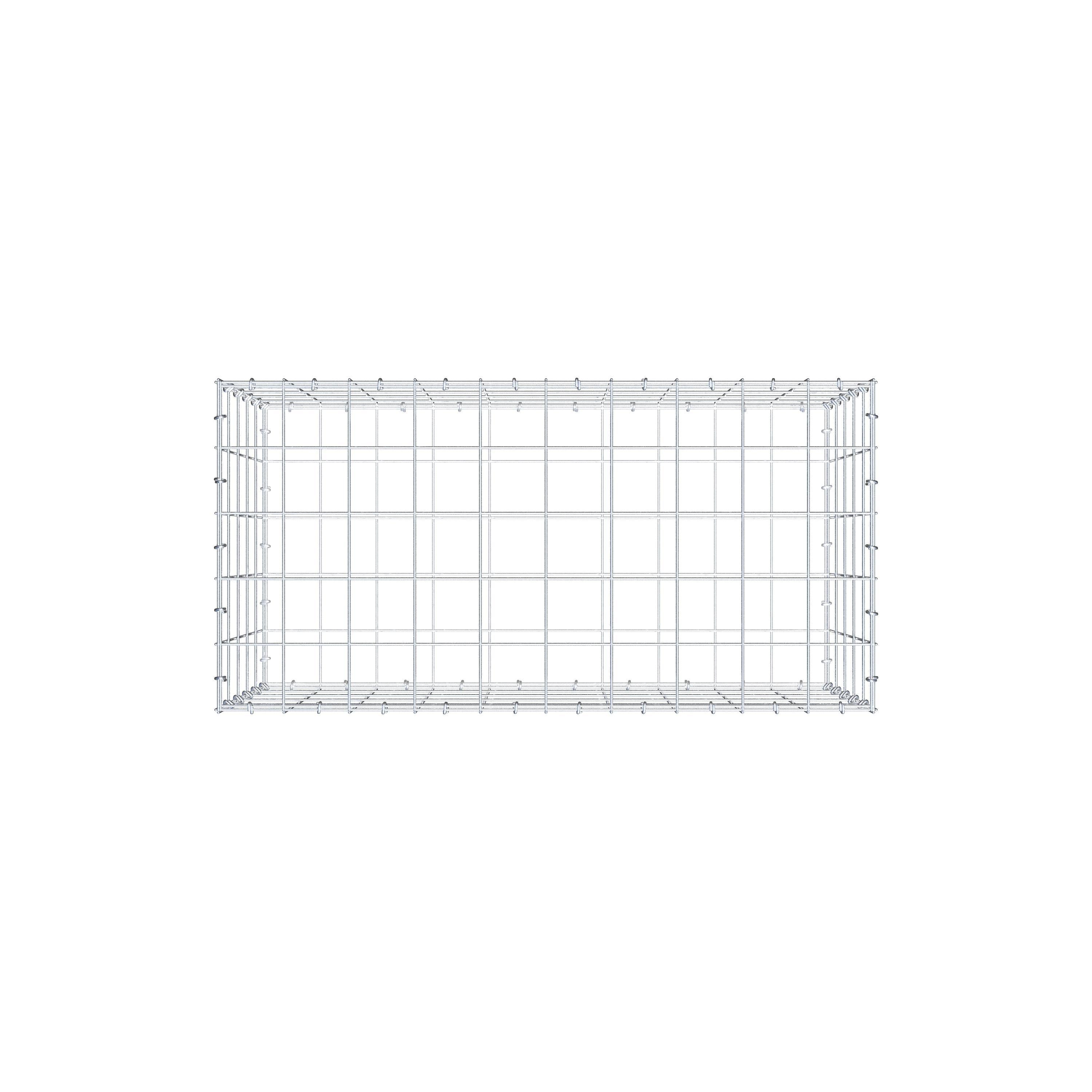 Gabion 100 cm x 50 cm x 50 cm (L x H x D), mesh size 10 cm x 10 cm, C-ring