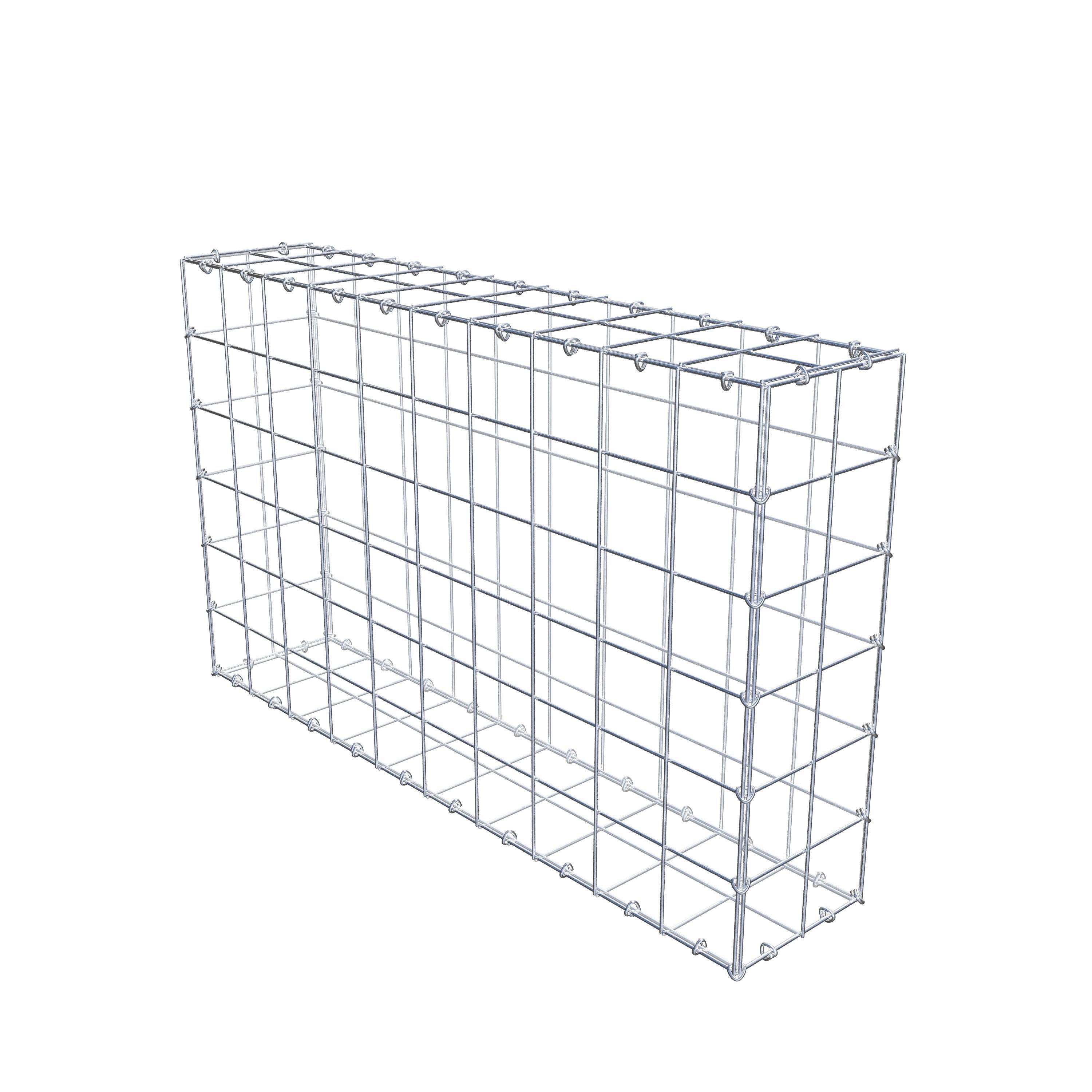 Gabion 100 cm x 60 cm x 20 cm (L x H x D), maskestørrelse 10 cm x 10 cm, C-ring