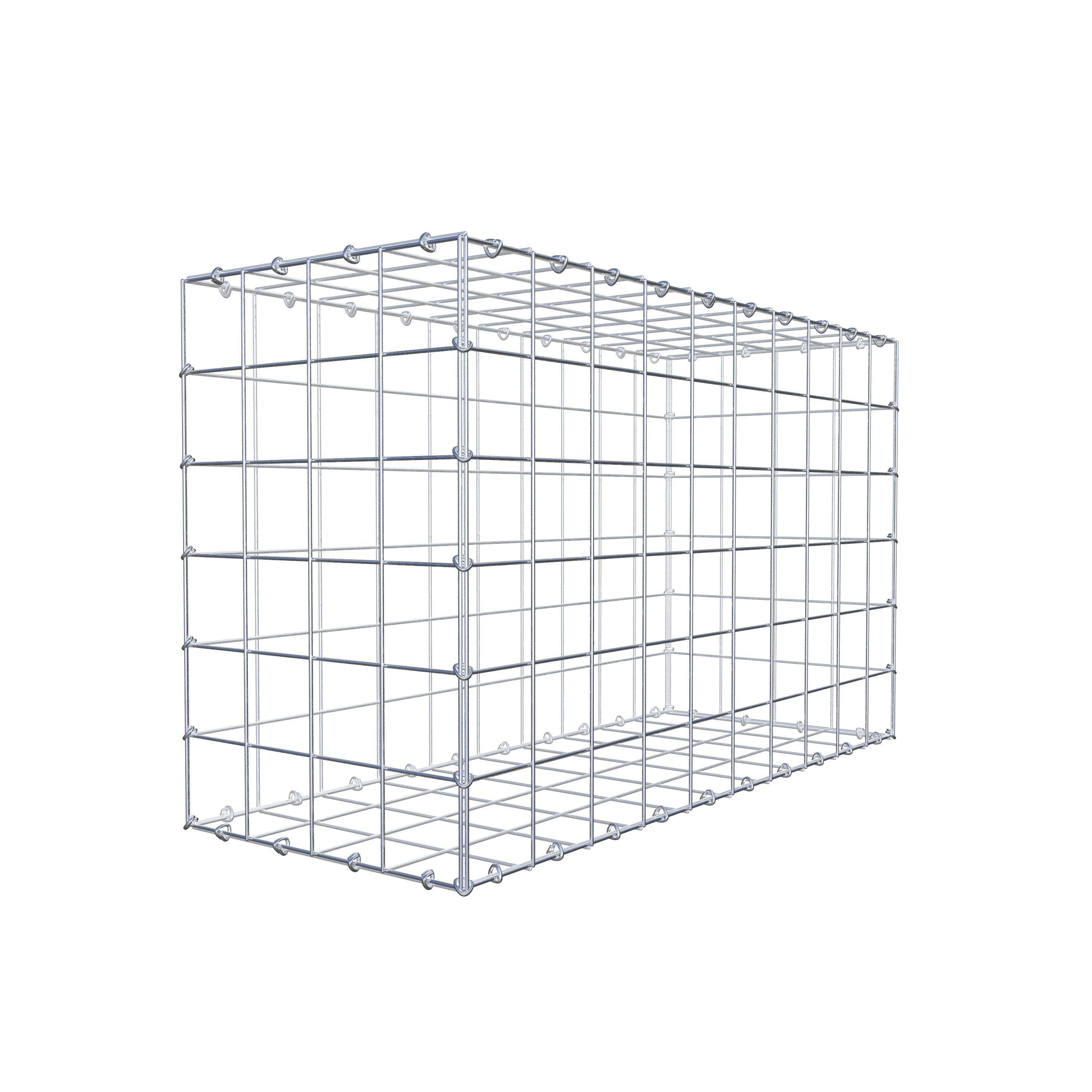 Gabion 100 cm x 60 cm x 40 cm (L x H x D), mesh size 10 cm x 10 cm, C-ring