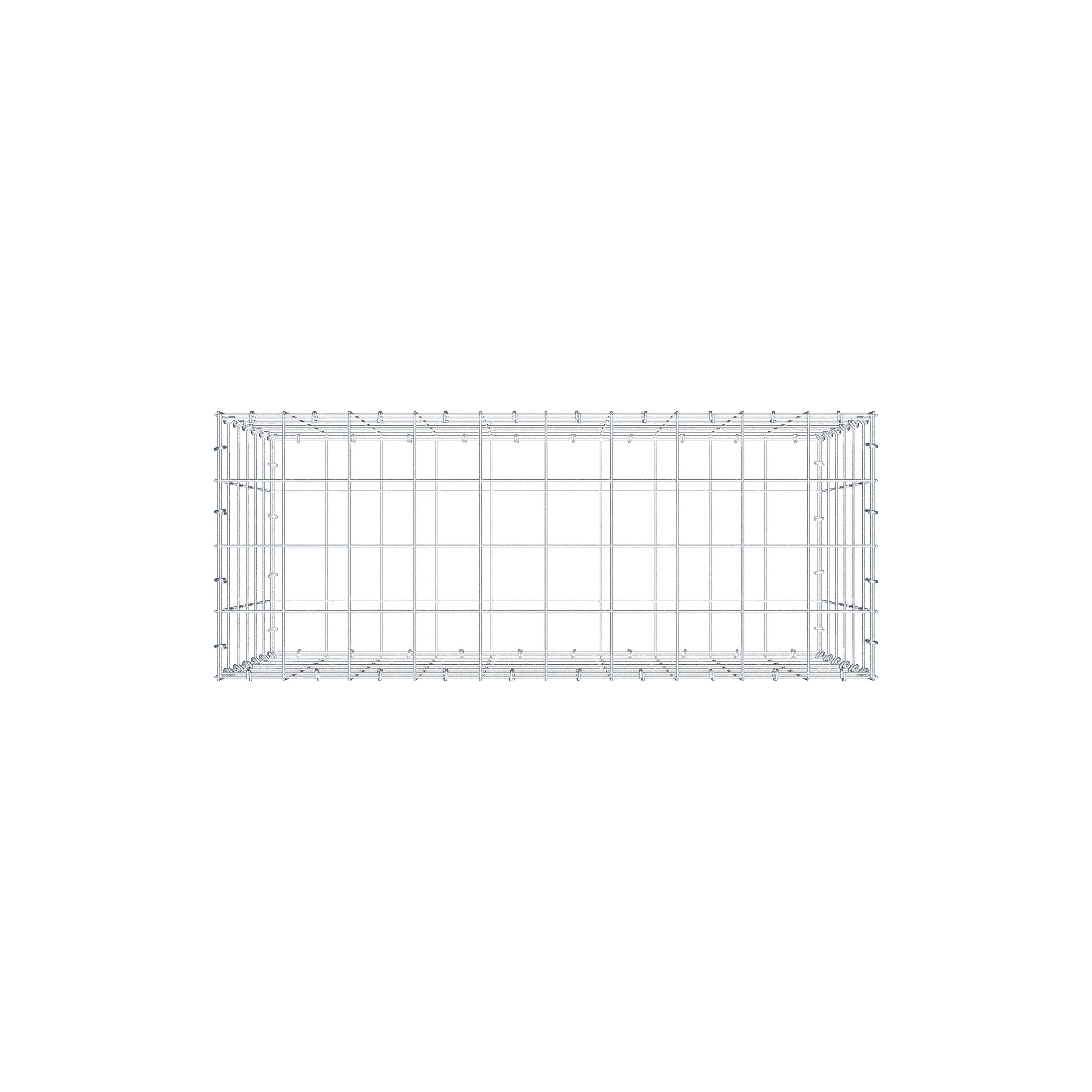 Gabione 100 cm x 60 cm x 40 cm (L x H x T), Maschenweite 10 cm x 10 cm, C-Ring