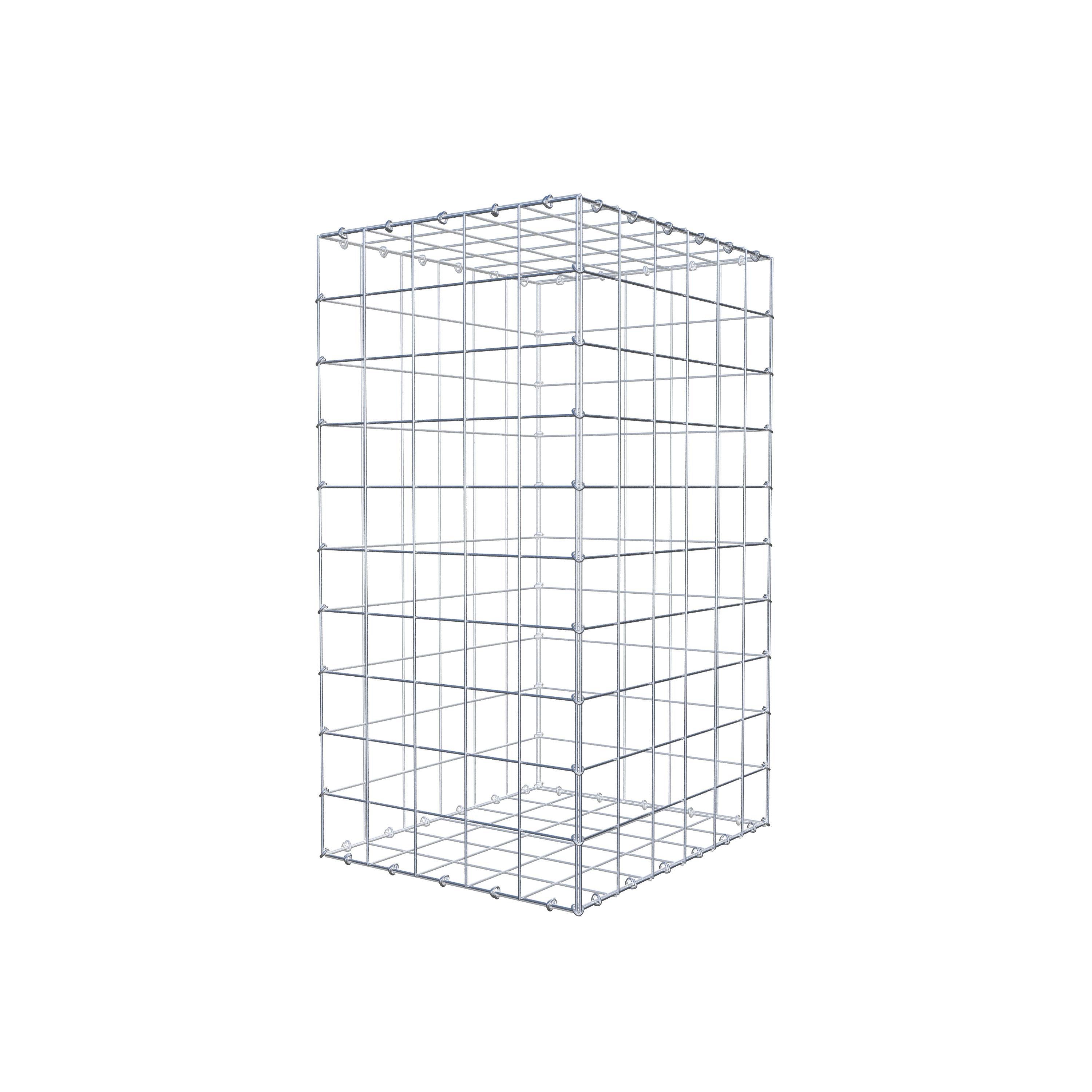 Gabion 100 cm x 60 cm x 50 cm (L x H x D), mesh size 10 cm x 10 cm, C-ring