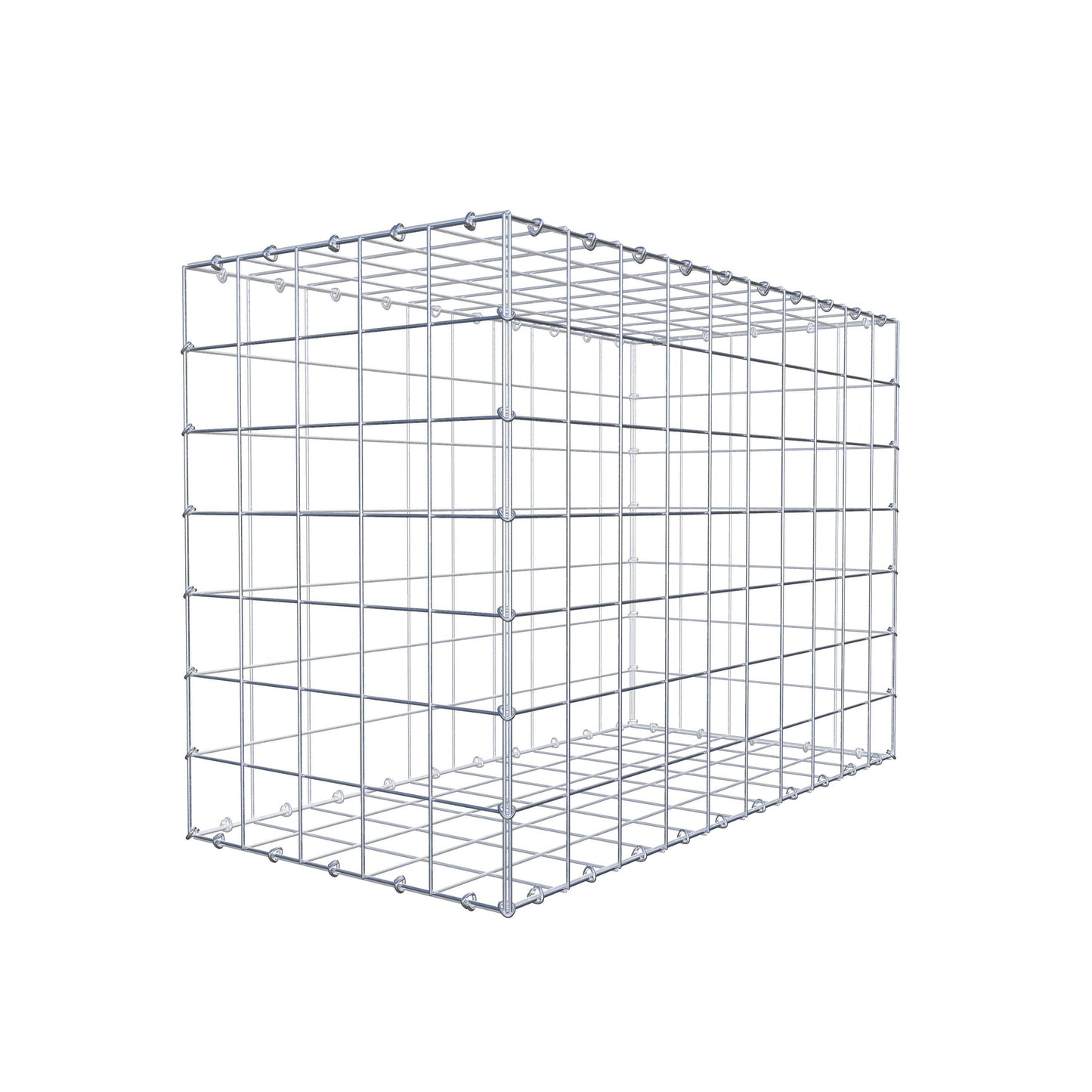 Gabion 100 cm x 70 cm x 50 cm (L x H x D), maskstorlek 10 cm x 10 cm, C-ring